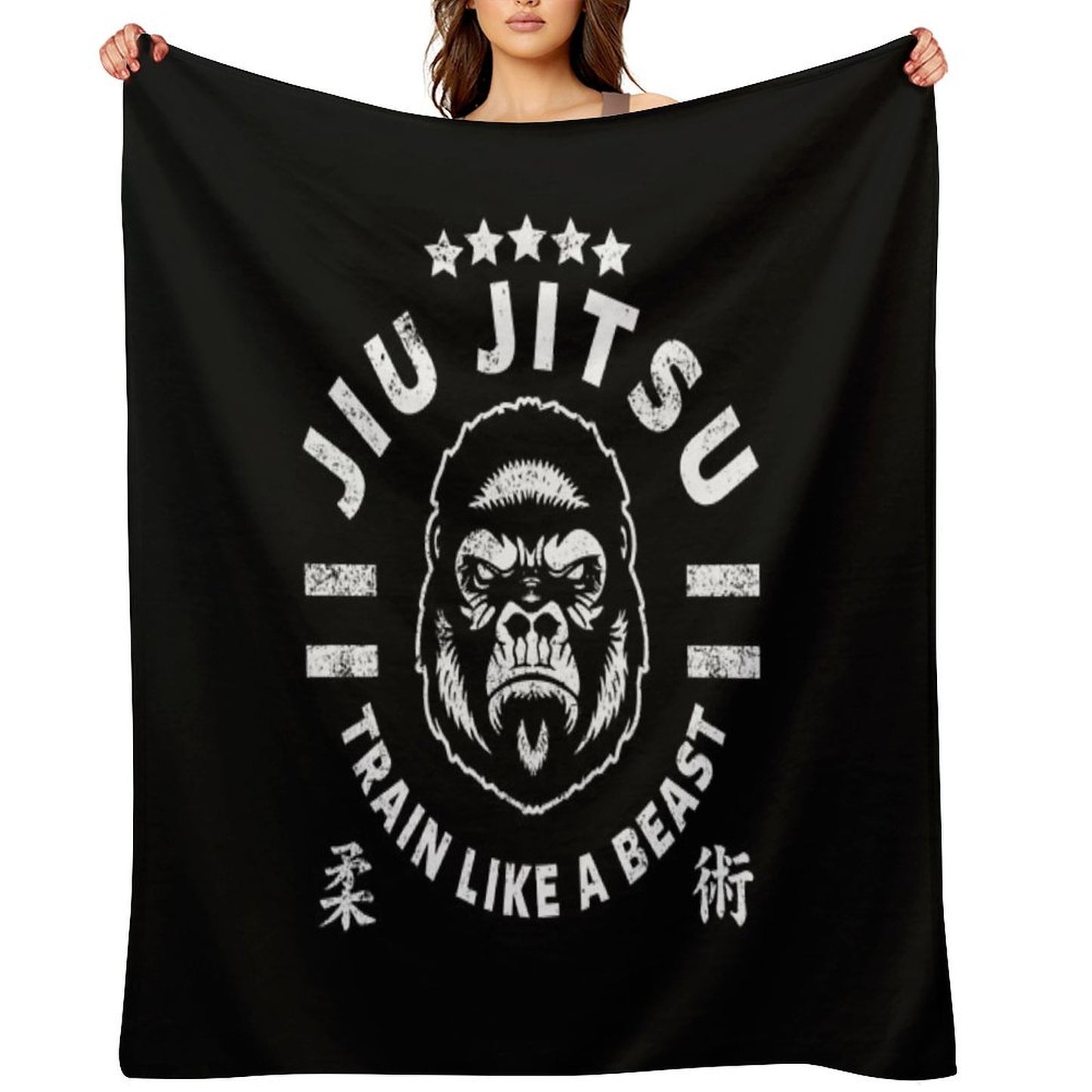 JIU JITSU - TRAIN LIKE A BEAST Easy Care Throw Blanket