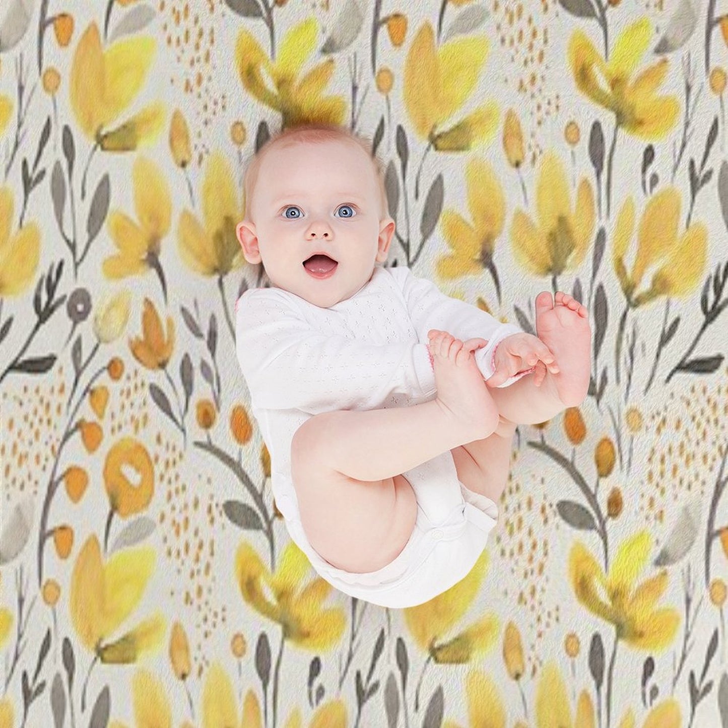 Yellow Field All-season Throw Blanket