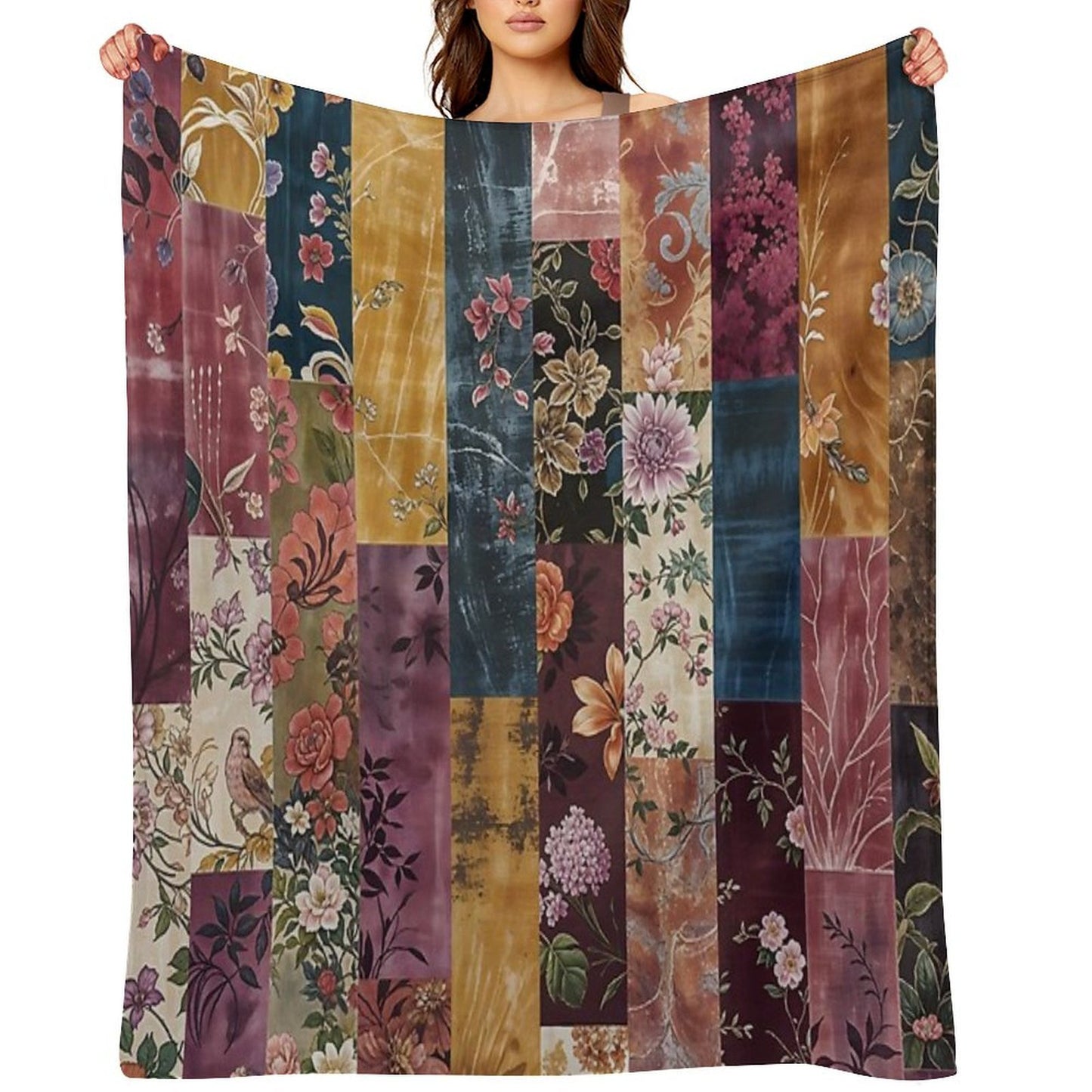 Gypsy Souk Patchwork Velvety-soft Throw Blanket