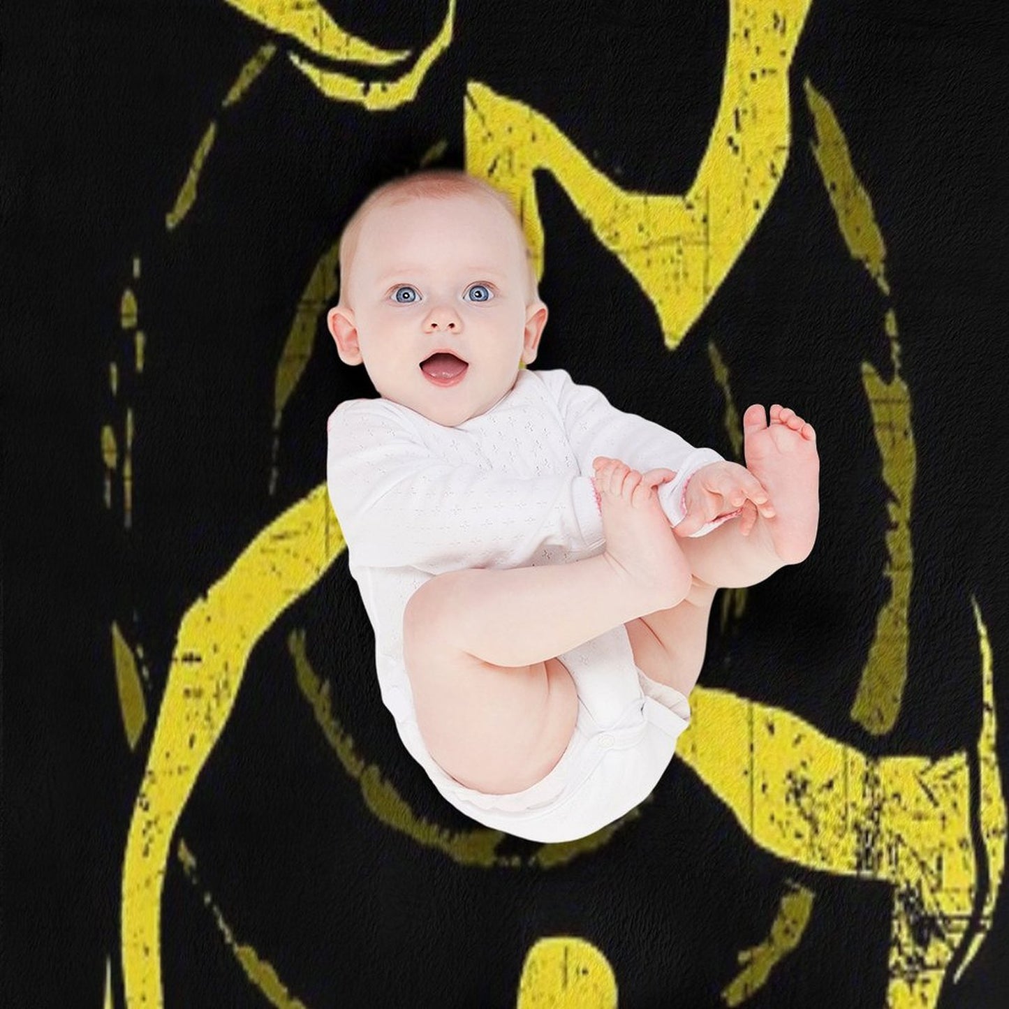 Yellow Sign - King in Yellow Plush Throw Blanket