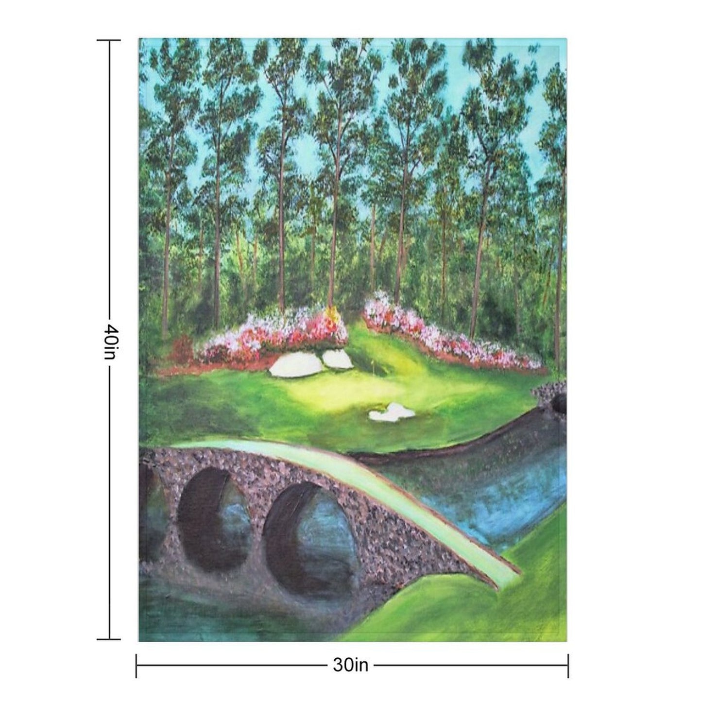 12th Hole At Augusta National Golden Bell Lightweight Throw Blanket