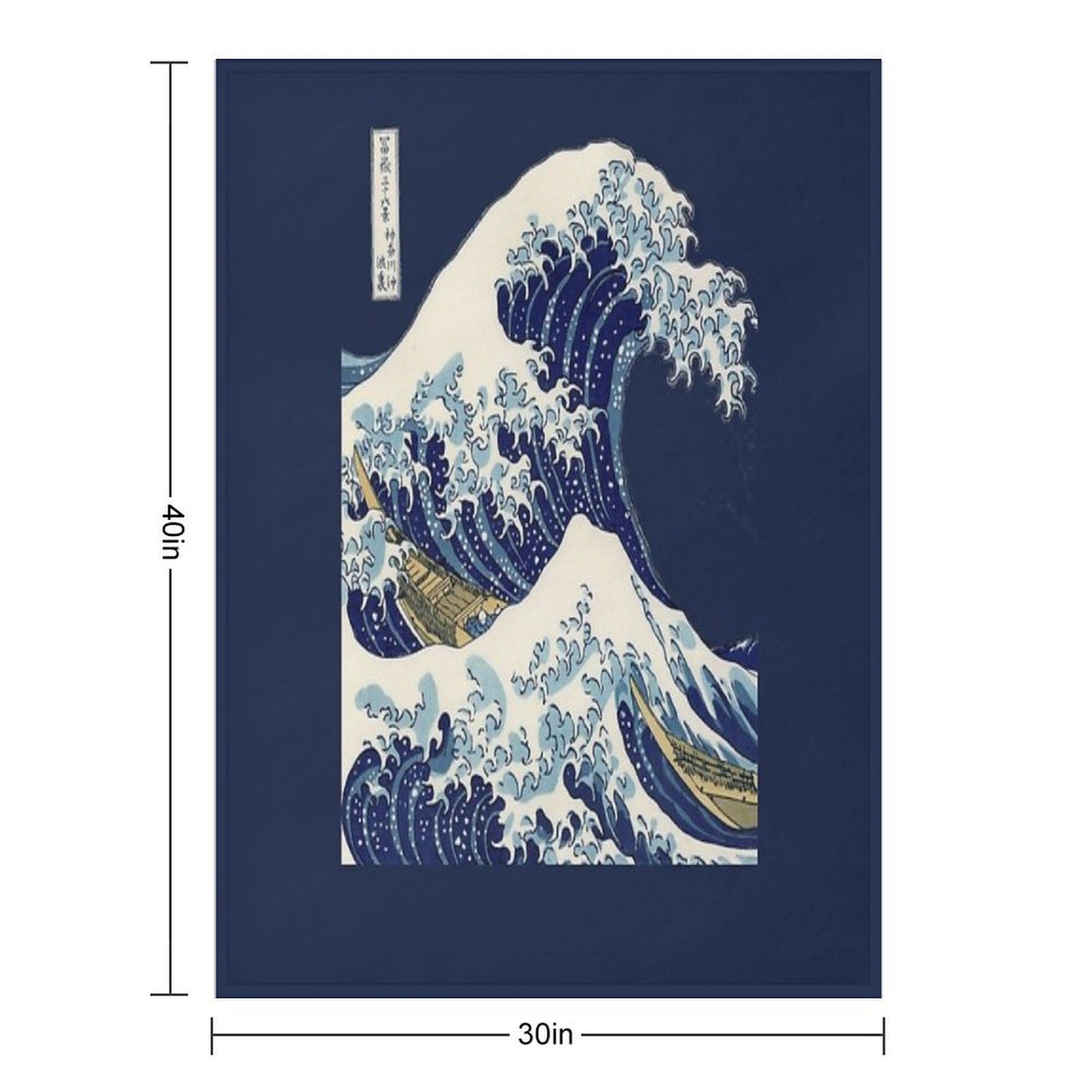 The Great Wave Off Kanagawa Transparent Compact Throw Blanket