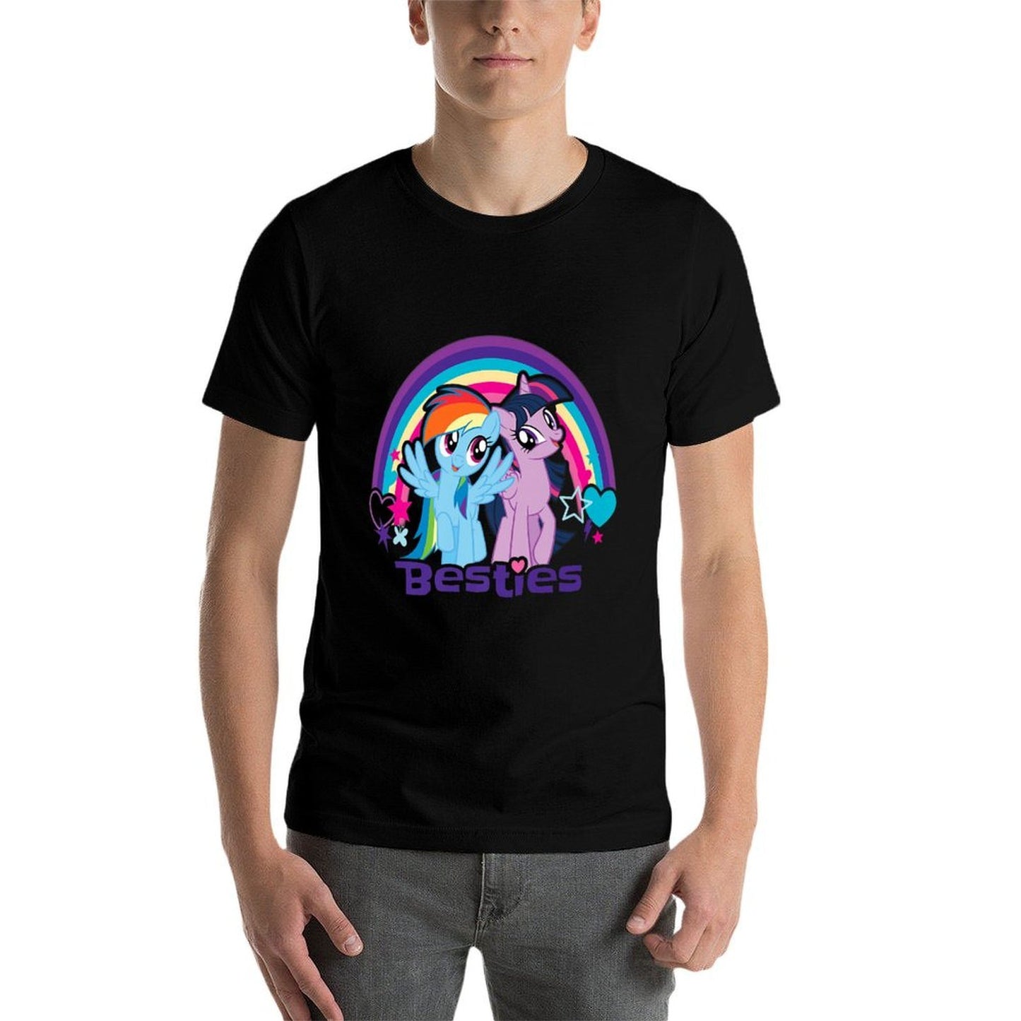 Twilight Sparkle Rainbow Dash Besties Premium Stretchy T-Shirt