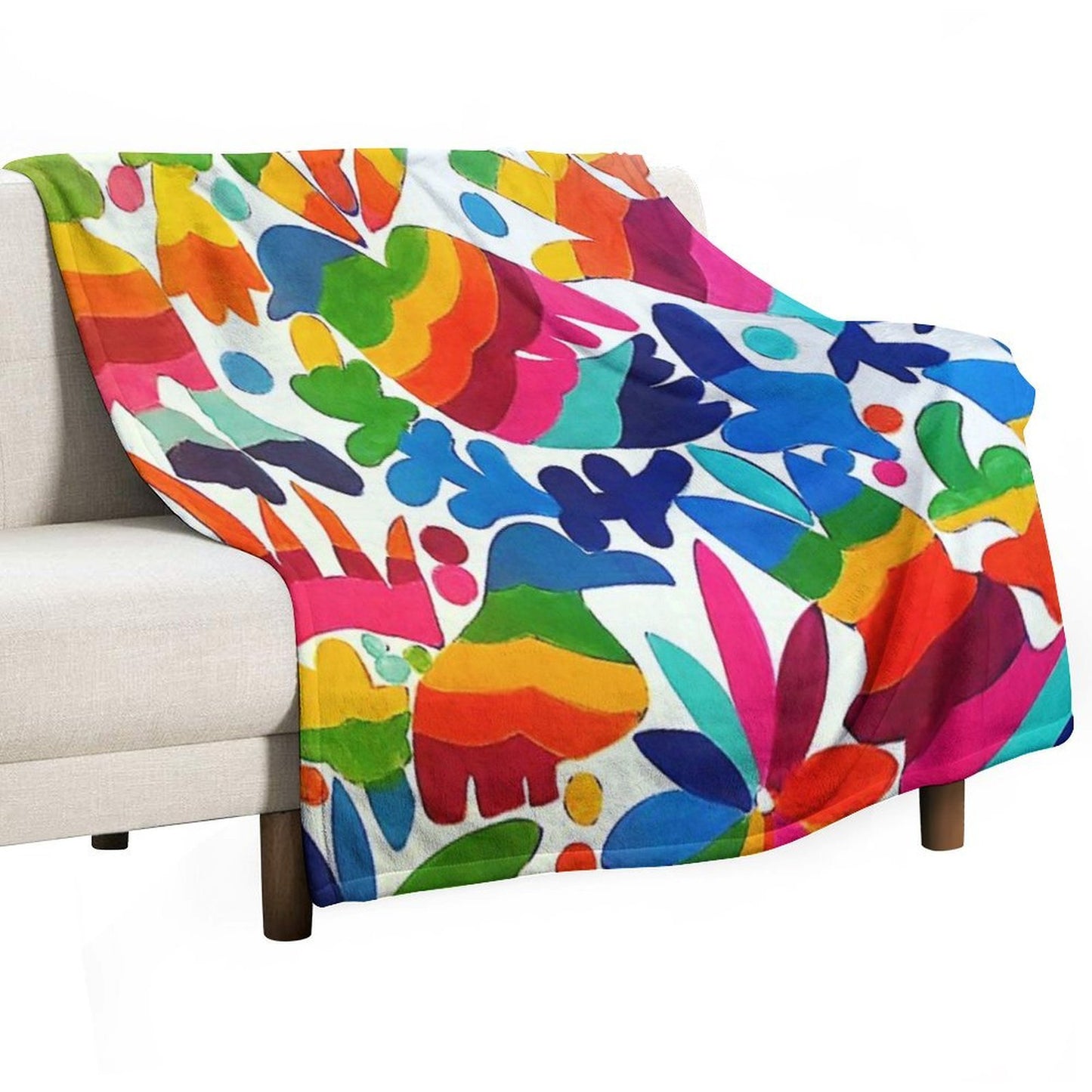 Mexican Otomi Colors Multi-functional Throw Blanket
