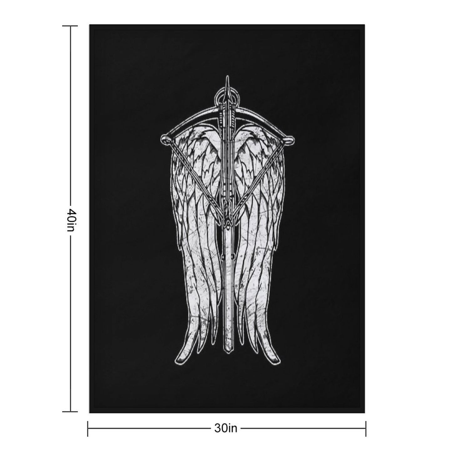Angel Wings And Crossbow (Dirty) Compact Throw Blanket