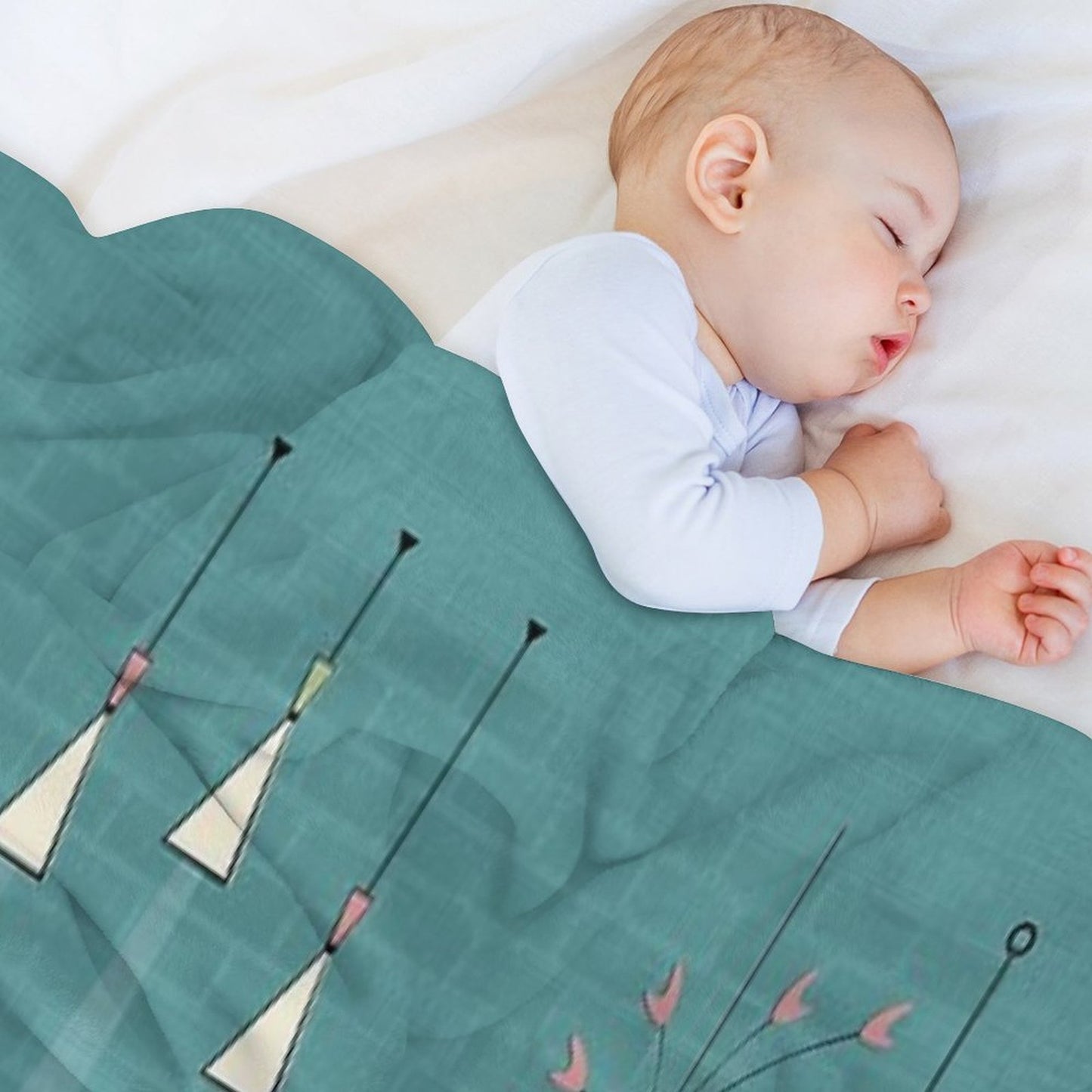 Mid Century Kitty Mischief III ©studioxtine Quick-dry Throw Blanket