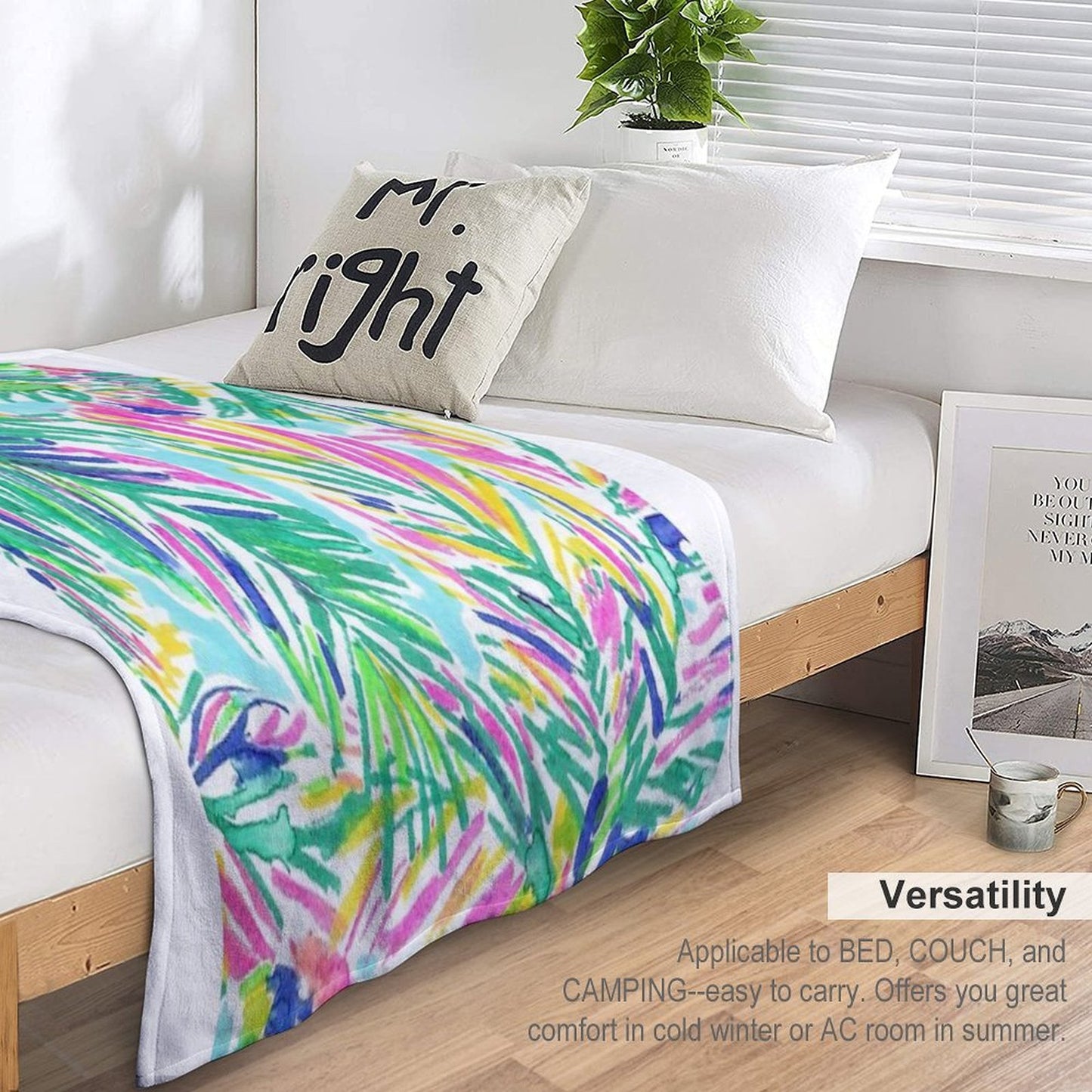 Coconut Lilly Tree Travel-friendly Throw Blanket