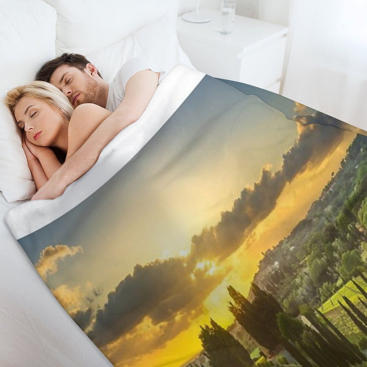 Vineyards And Countryside Landscape in Maremma. Tuscany Compact Throw Blanket