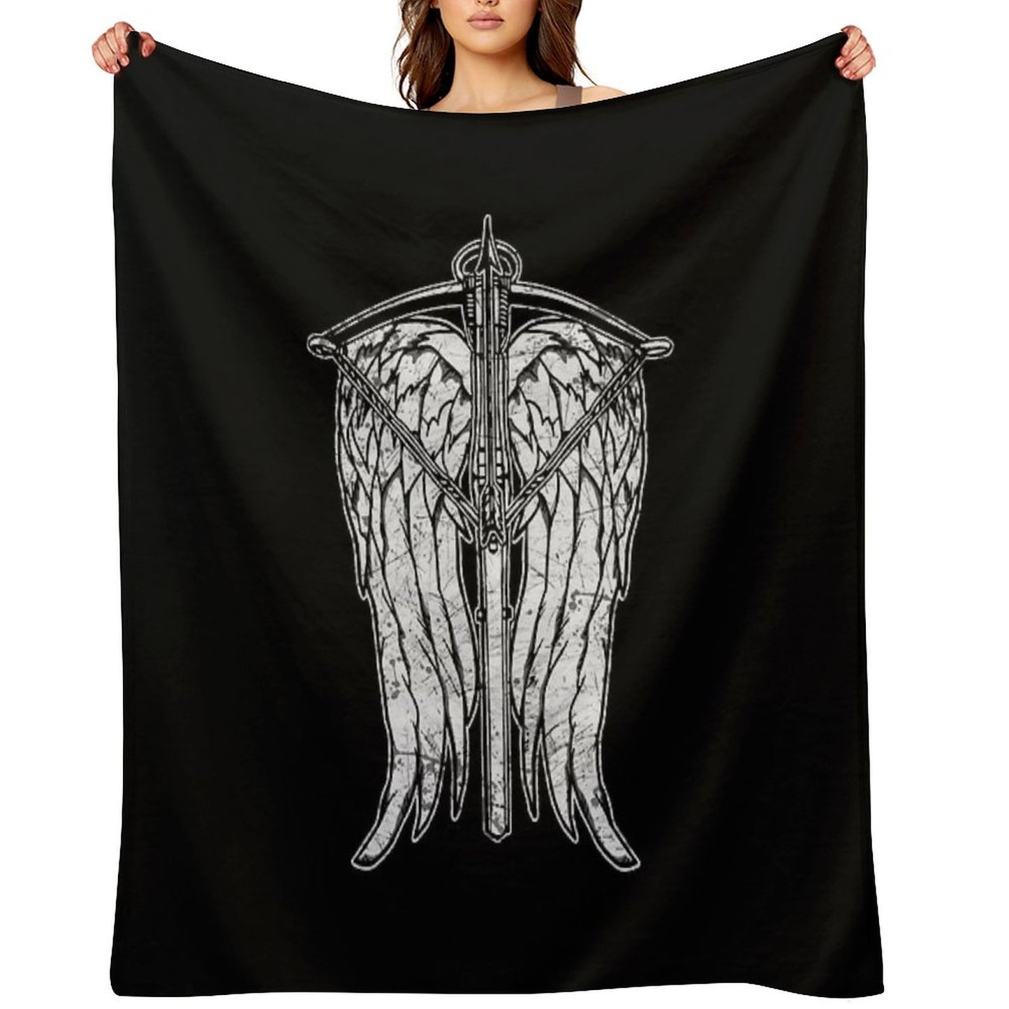 Angel Wings And Crossbow (Dirty) Compact Throw Blanket