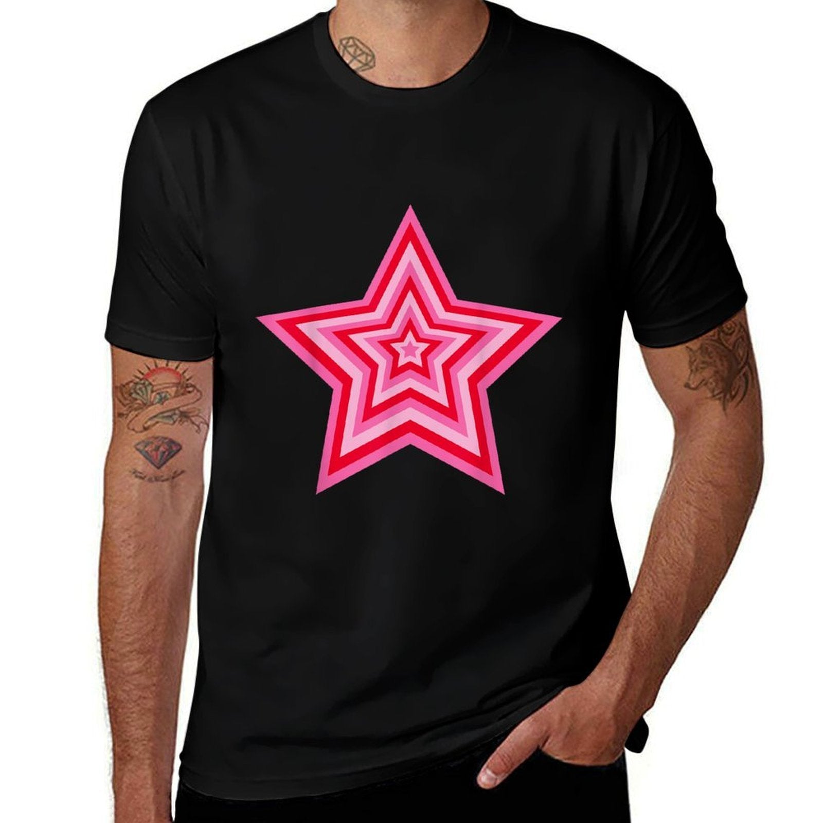 Aesthetic Pink Star  Graphic-printed T-Shirt