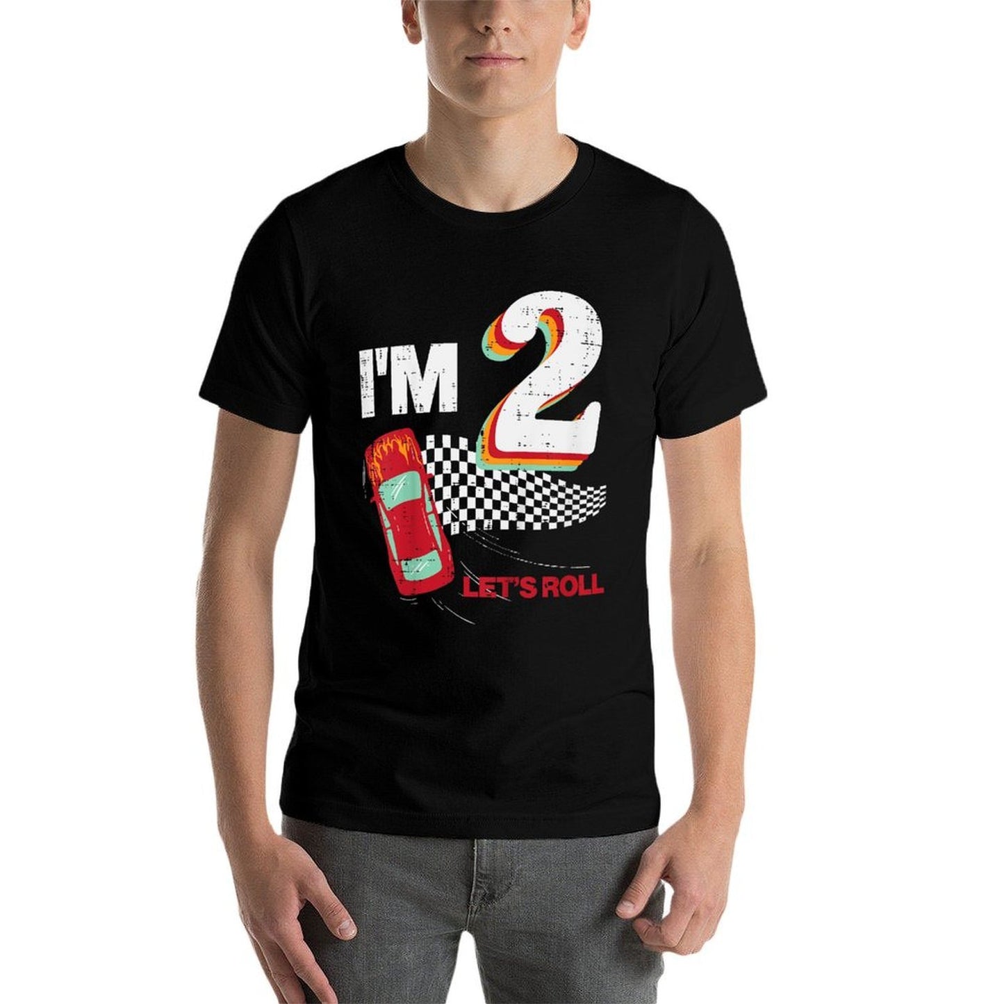 Kids 2nd Birthday Race Car Drift Im 2 Bday Party Boys Girls Kids Polyester Blend T-Shirt