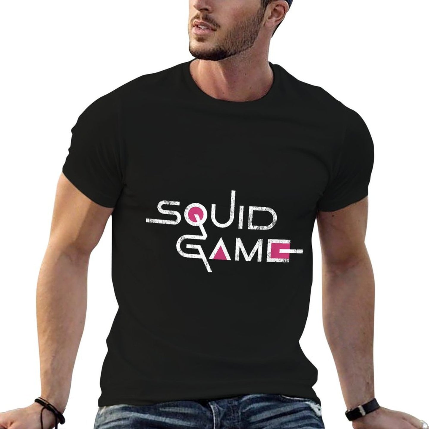 Squid Game English Title Logo Graphic-printed T-Shirt
