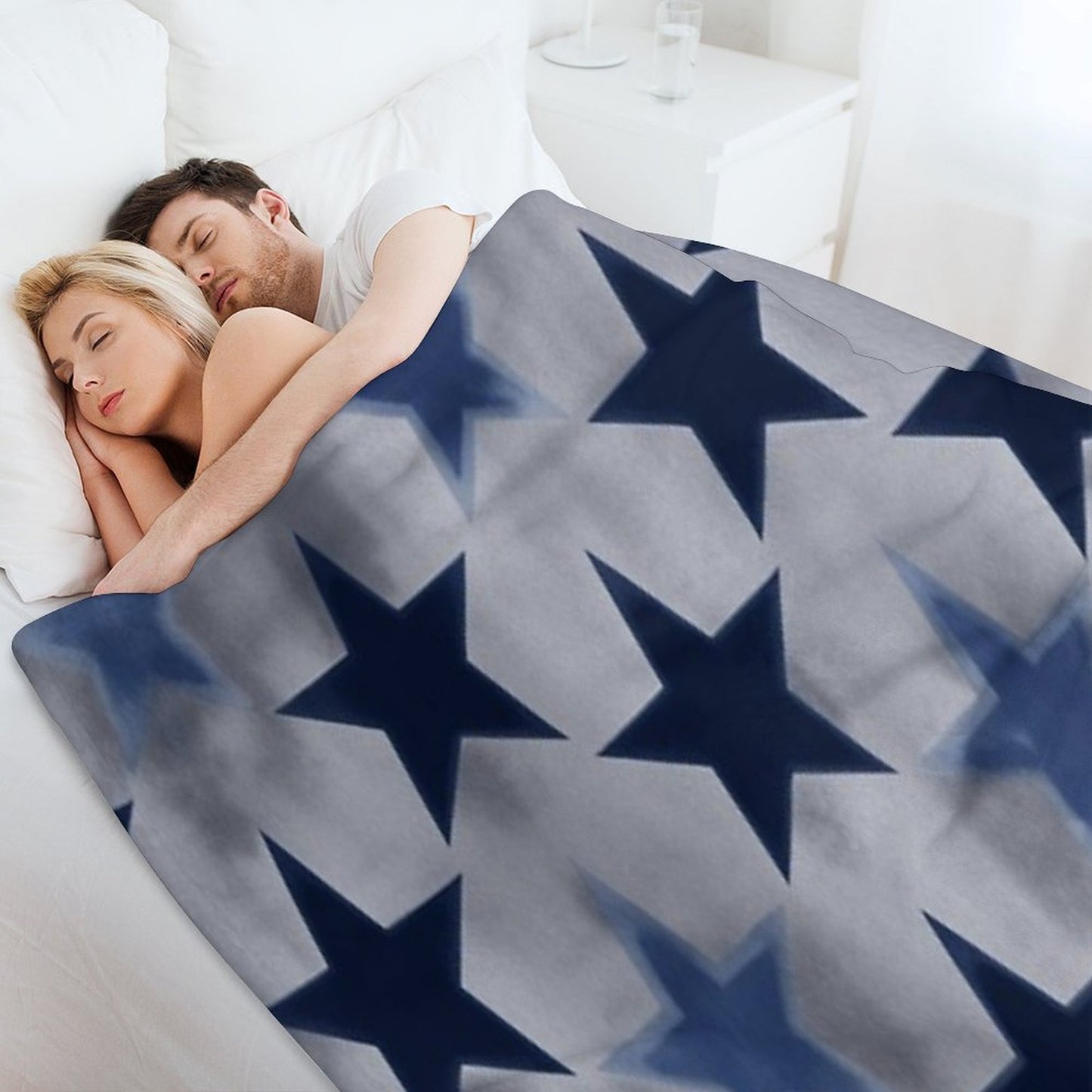 Star Pattern Machine-washable Throw Blanket