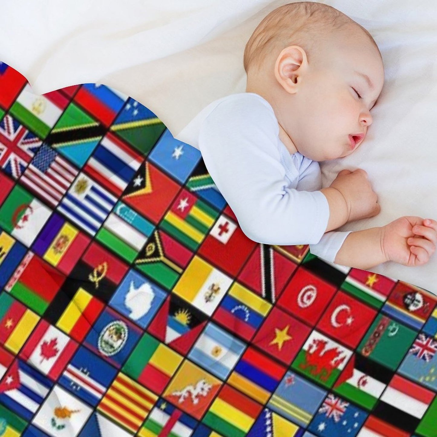 The World's Flags Anti-pilling Throw Blanket
