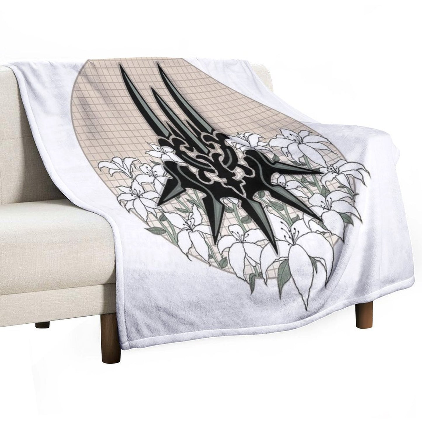 Yorha with Lunar Tears Shrink-resistant Throw Blanket