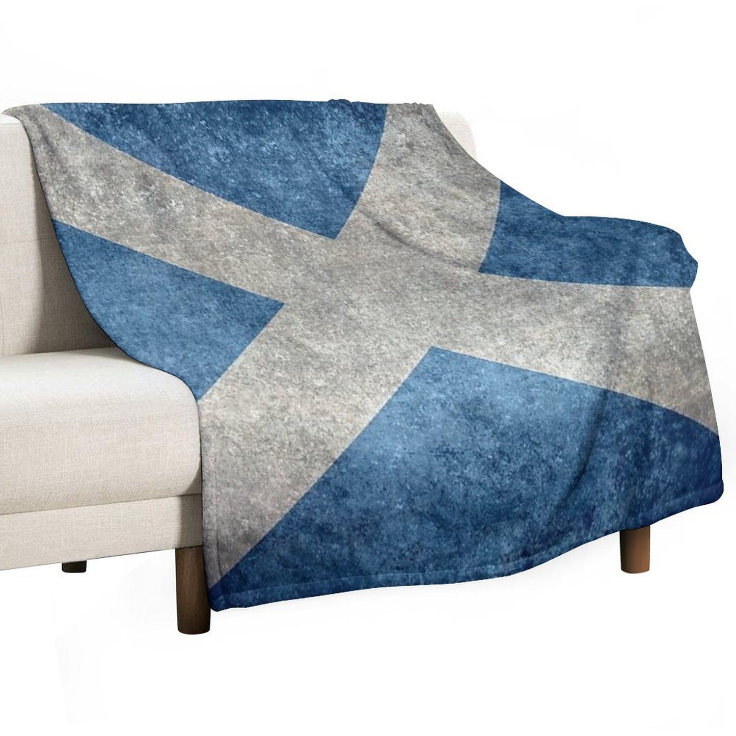 Flag of Scotland - Grungy Vintage Version Versatility Throw Blanket