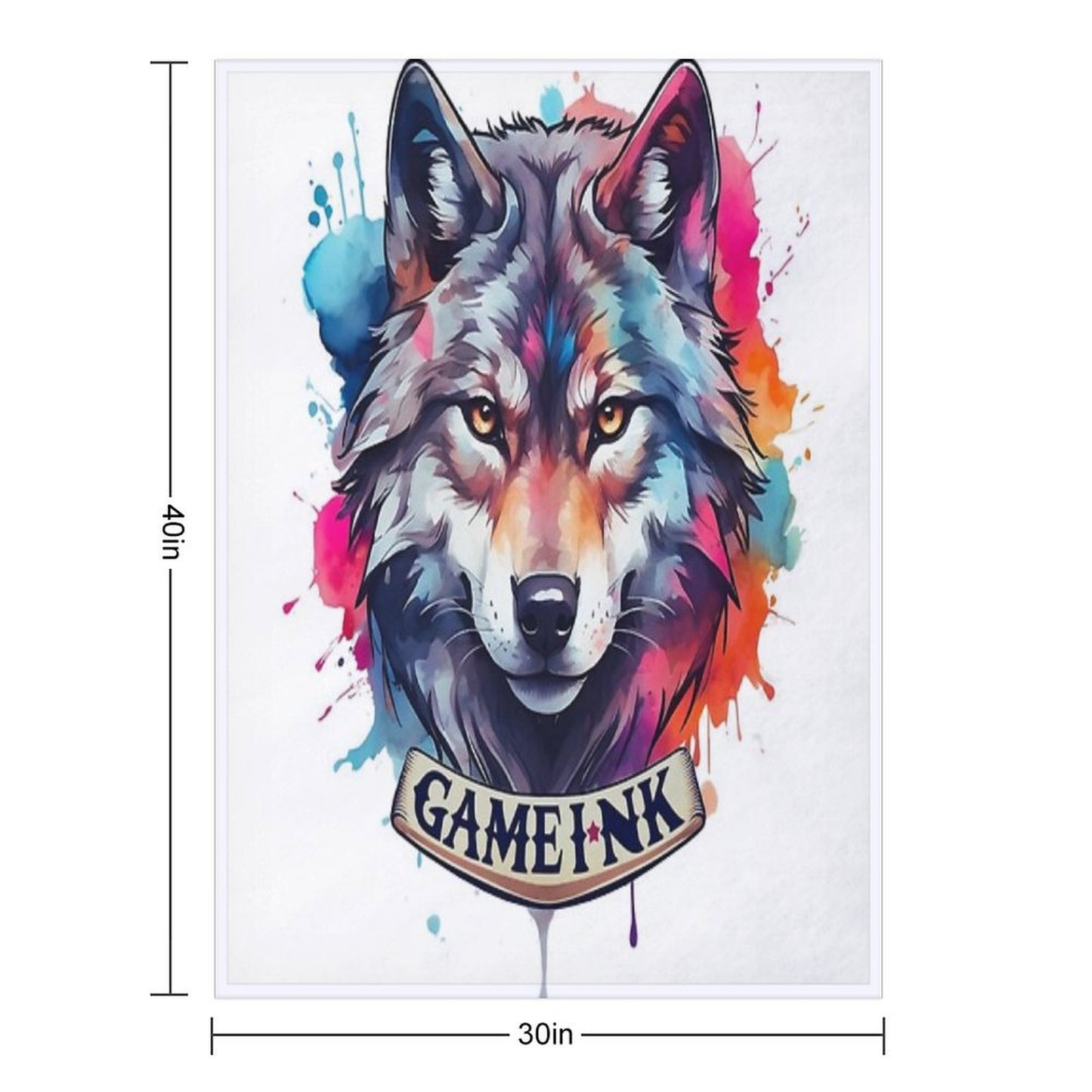 Gameink. Wolf Lightweight Throw Blanket
