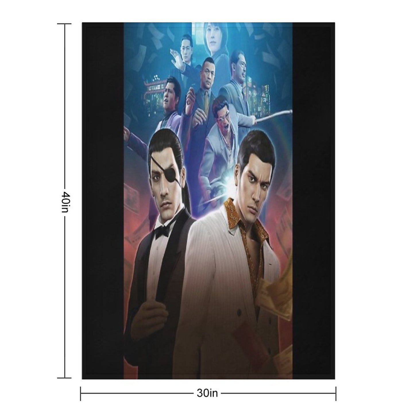 Yakuza 0 Poster Eco-conscious Throw Blanket
