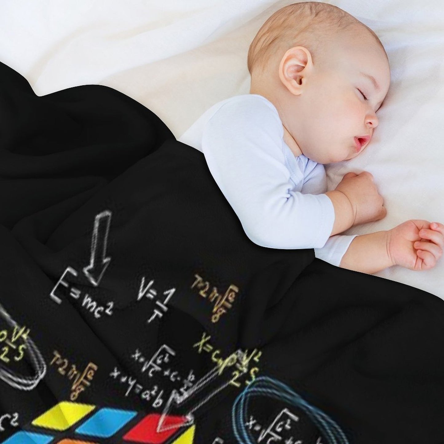 Cool Math Rubik Rubix Rubics Player Cube Math Lovers T-Shirt Durable Throw Blanket