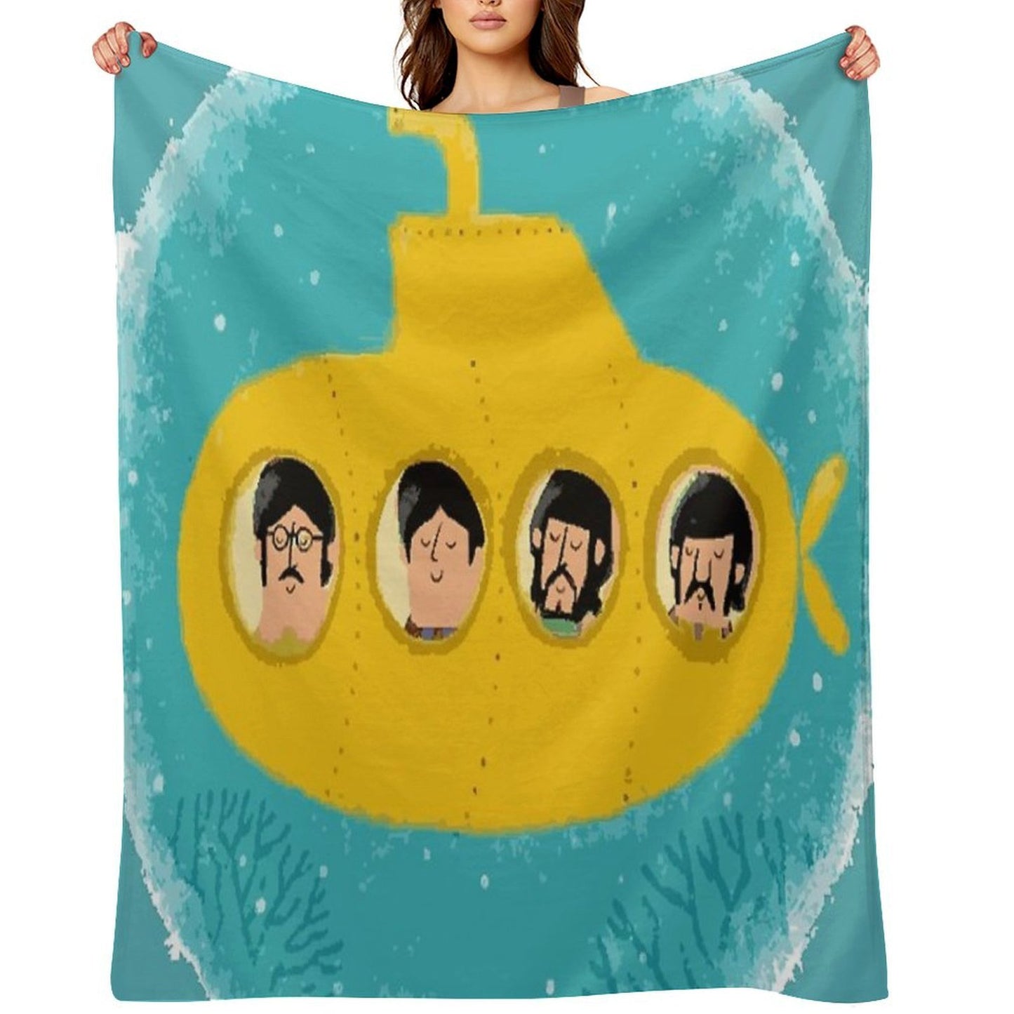 Yellow Easy Care Throw Blanket