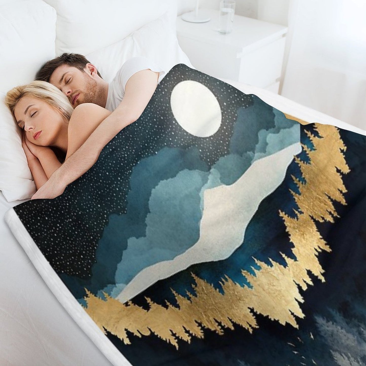 Indigo Night Durable Throw Blanket