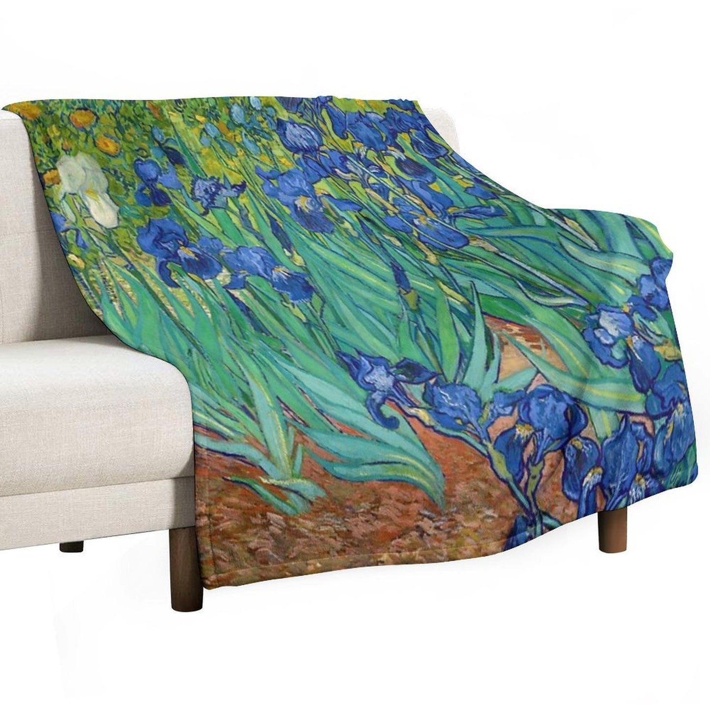 Irises by Vincent Van Gogh (May 1889) Premium Throw Blanket