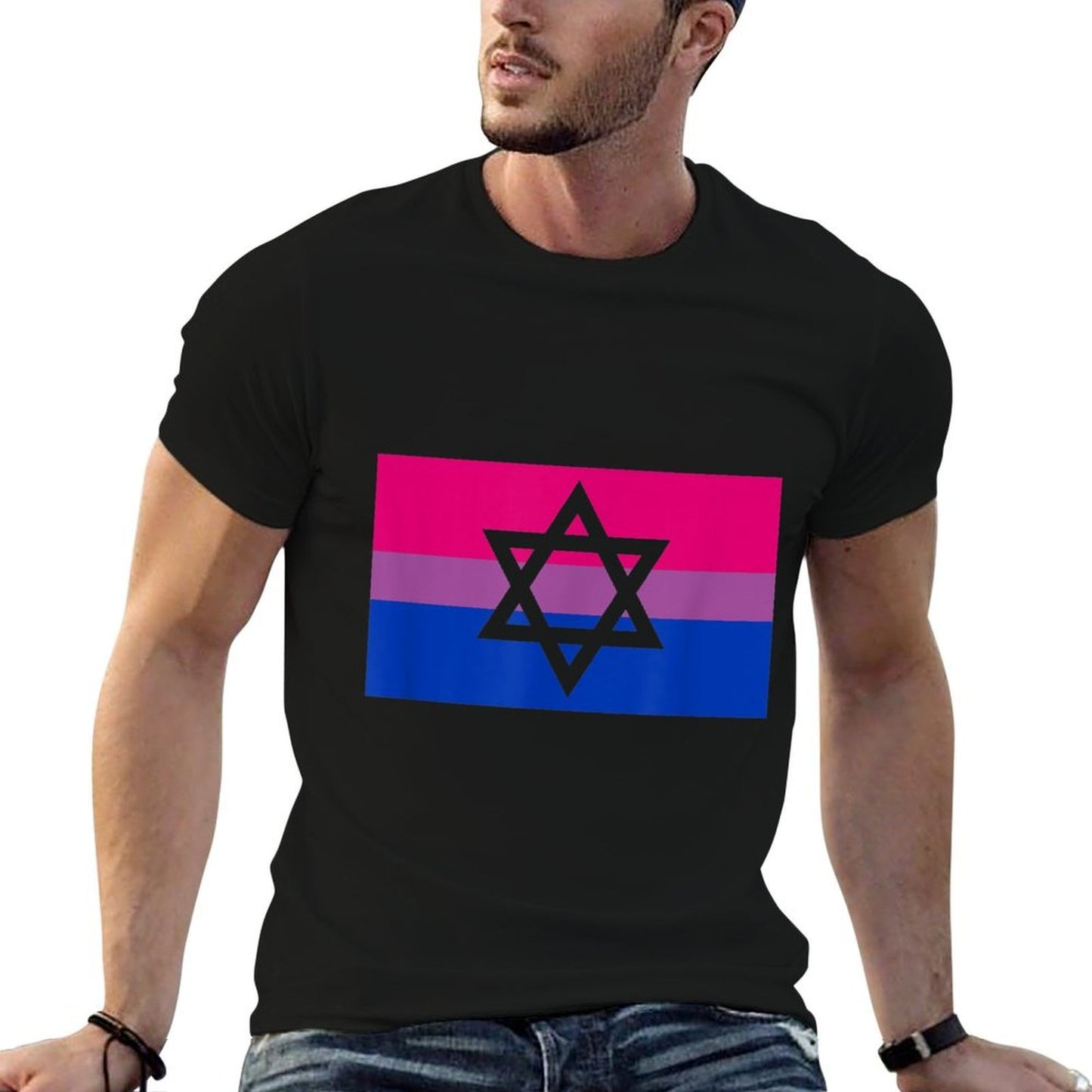 Jewish Star Of David LGBTQ Gay Bisexual Pride Ally Breathable T-Shirt