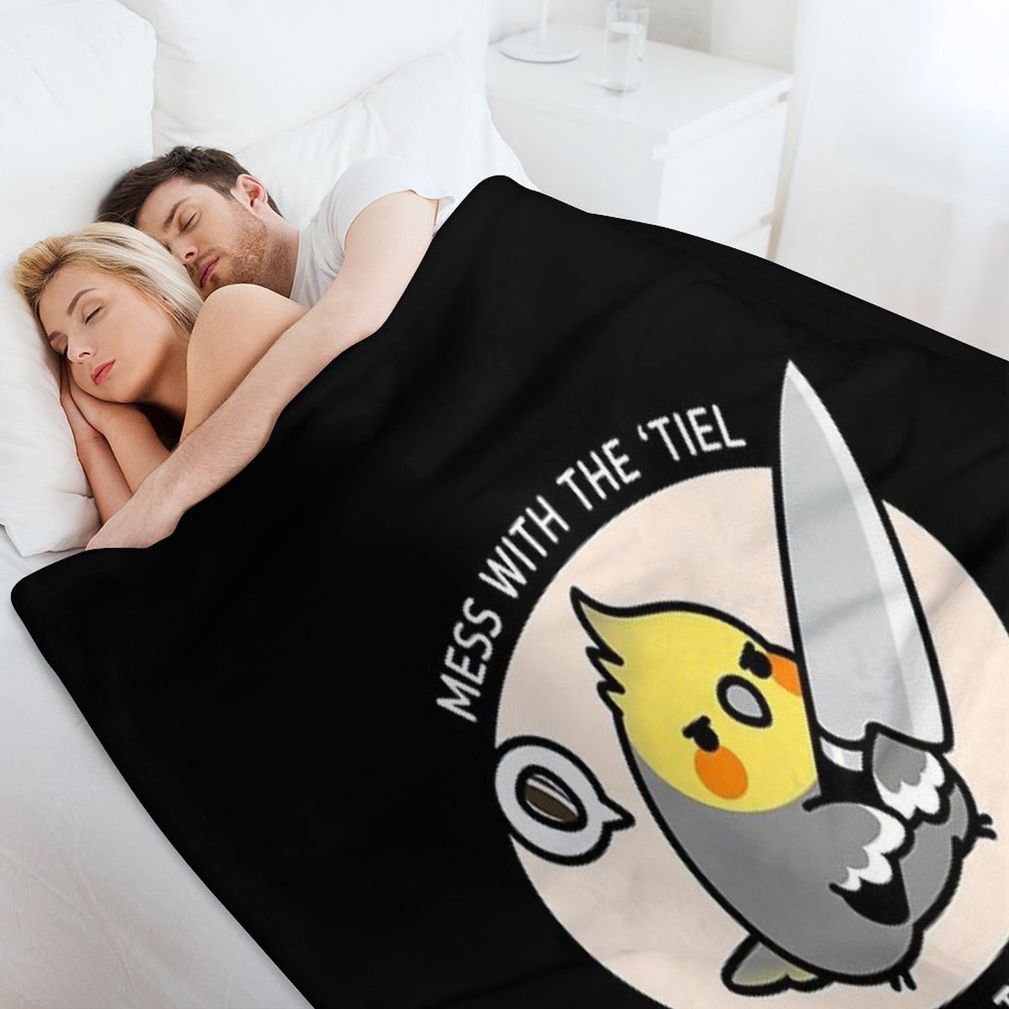 MESS WITH 'TIEL YOU GET THE STEEL All-season Throw Blanket