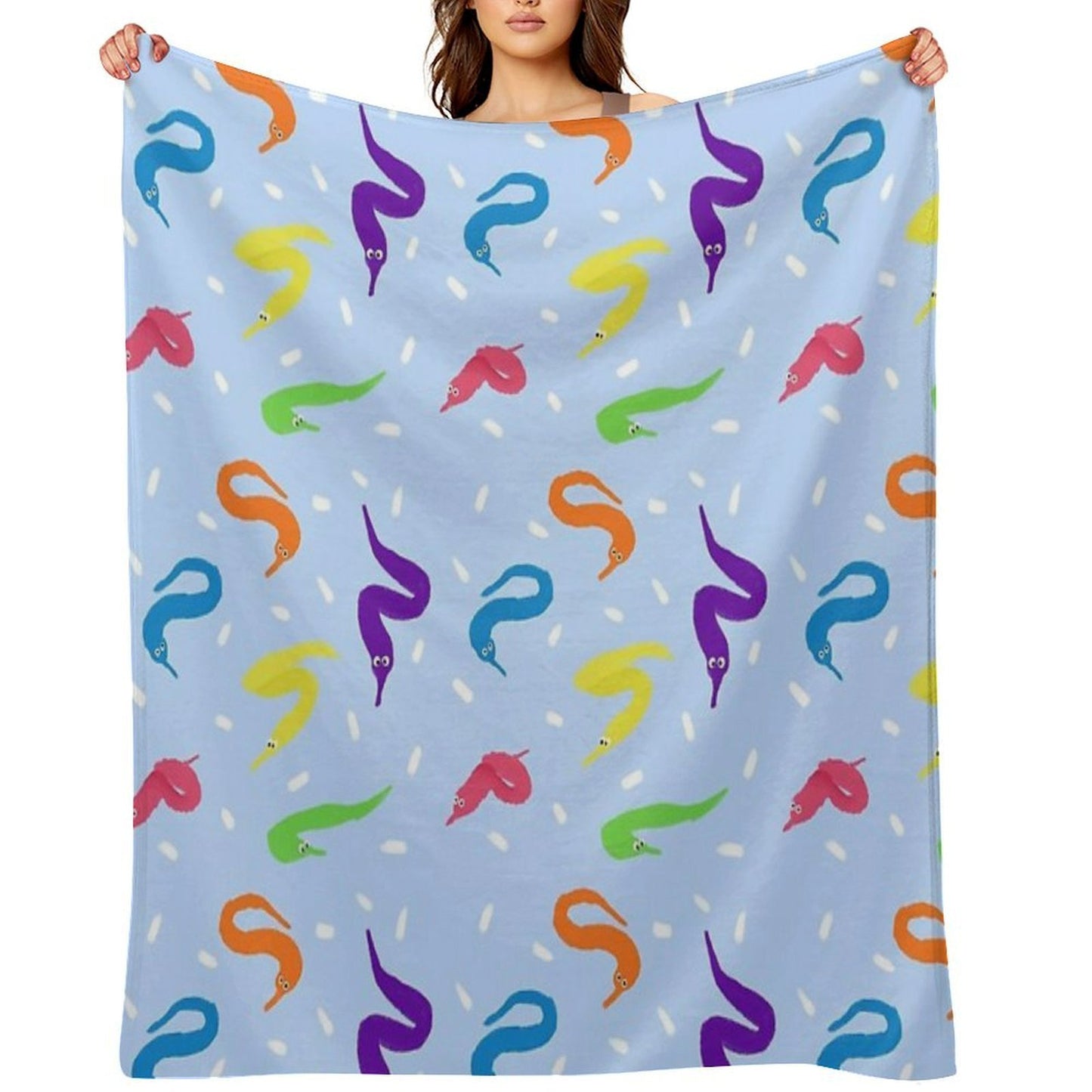 Worm on A String Babey! Eco-conscious Throw Blanket