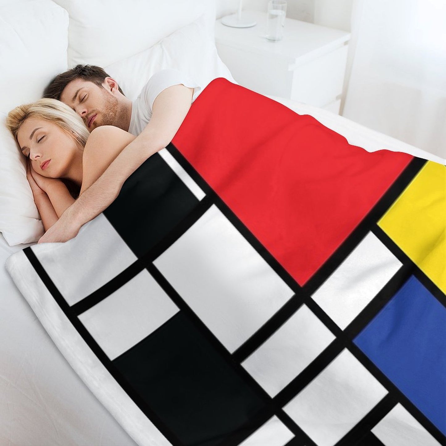 De Stijl #1 Machine-washable Throw Blanket