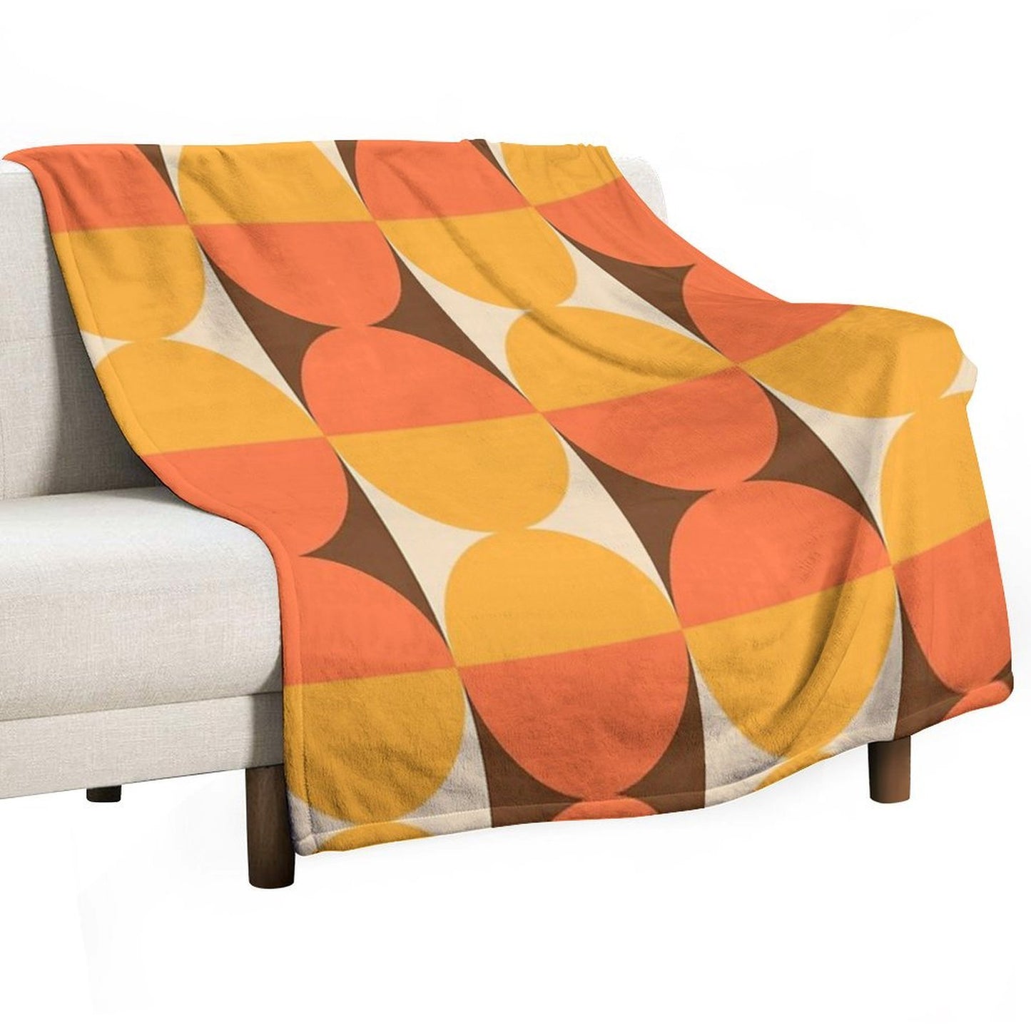 Mid Century Modern Geometric Abstract Pattern 727 Eco-conscious Throw Blanket