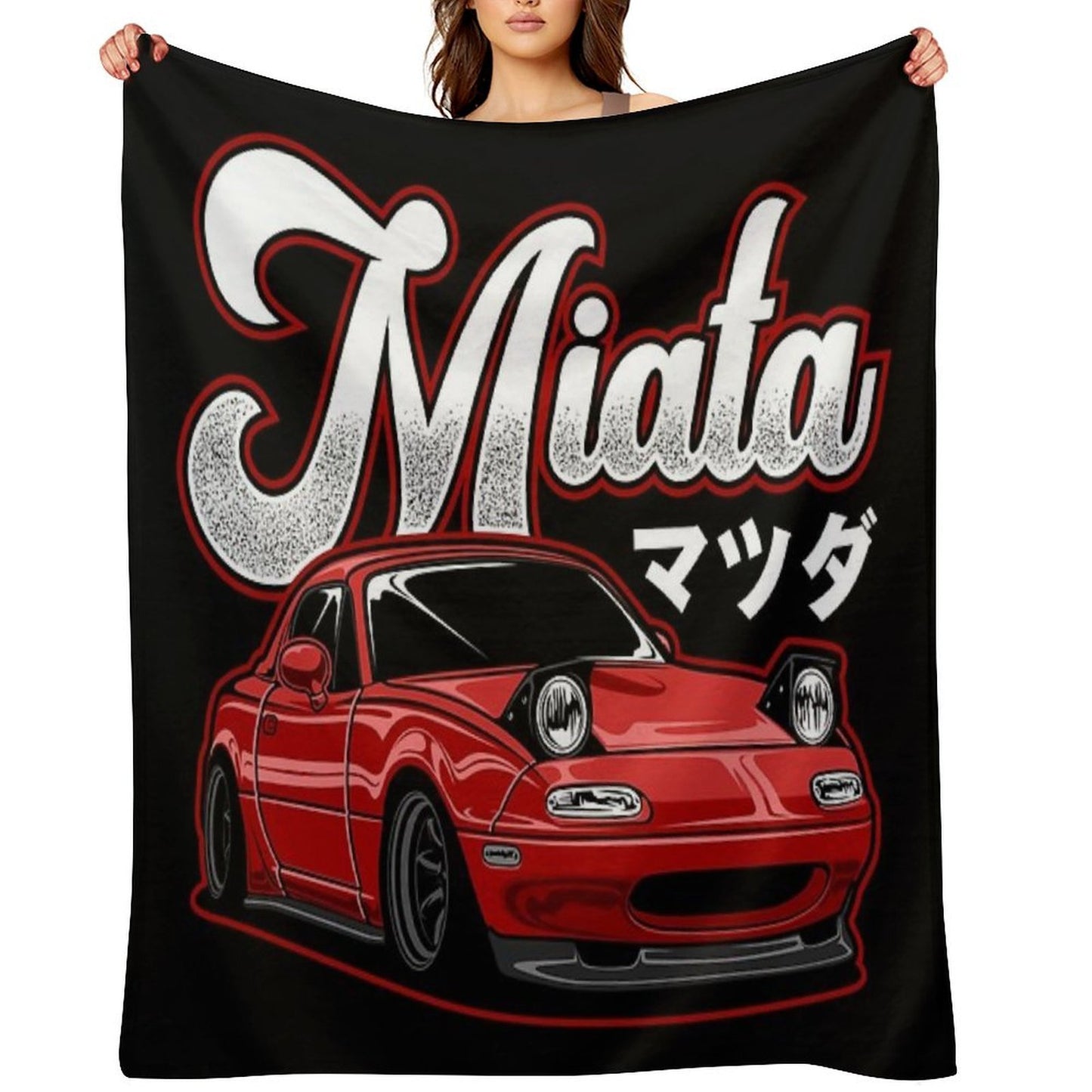 Miata MX-5 NA Red Durable Throw Blanket