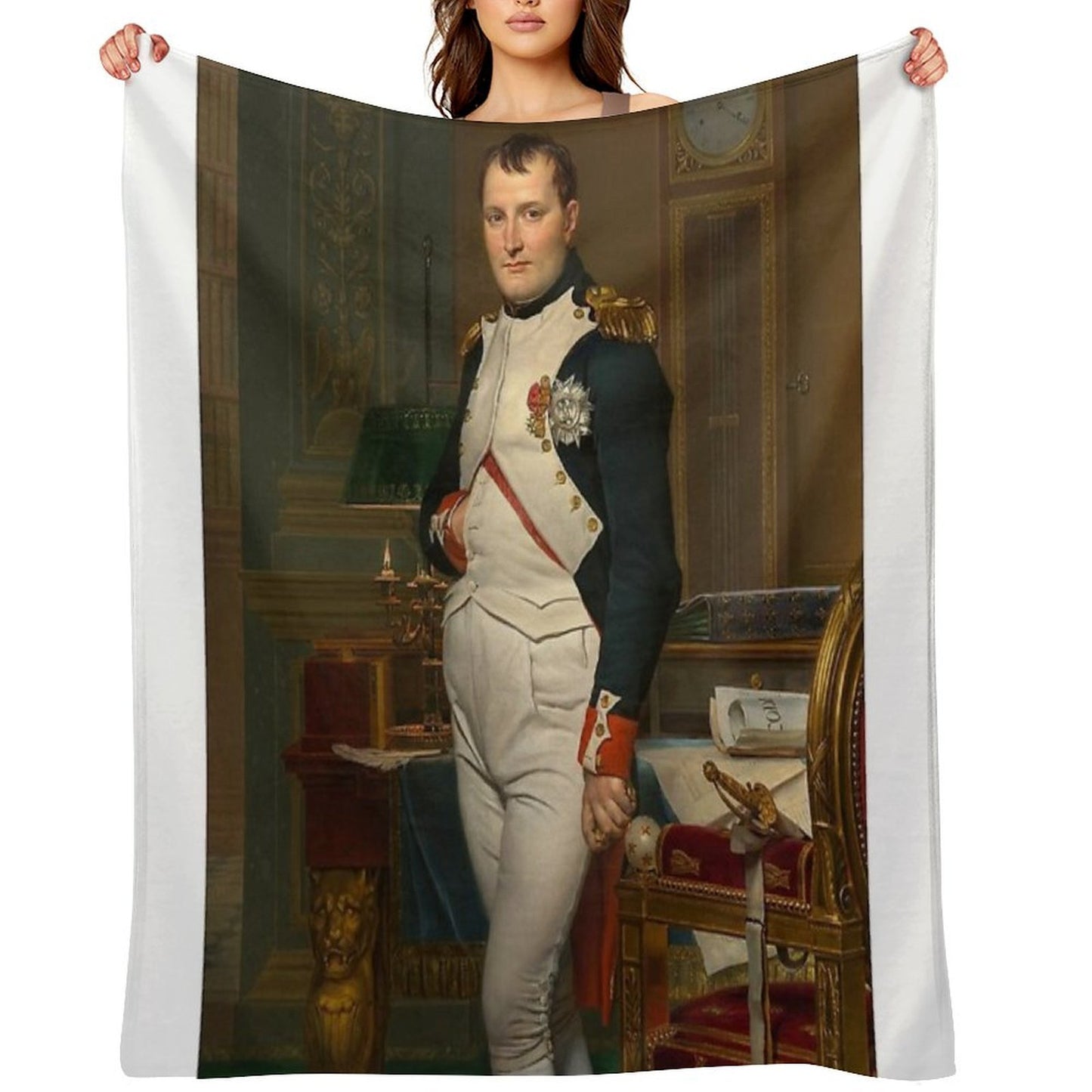 Napoleon Bonaparte Portrait Anti-pilling Throw Blanket