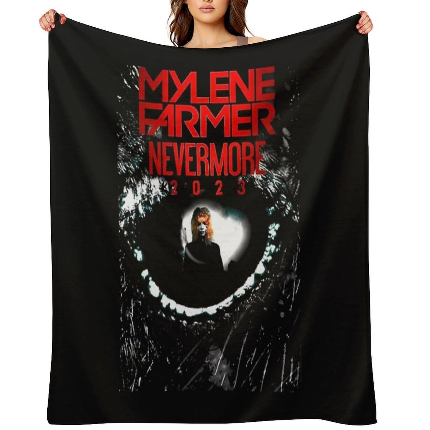 Mylene Farmer Nevermore, Mylene Farmer 2024 Travel-friendly Throw Blanket