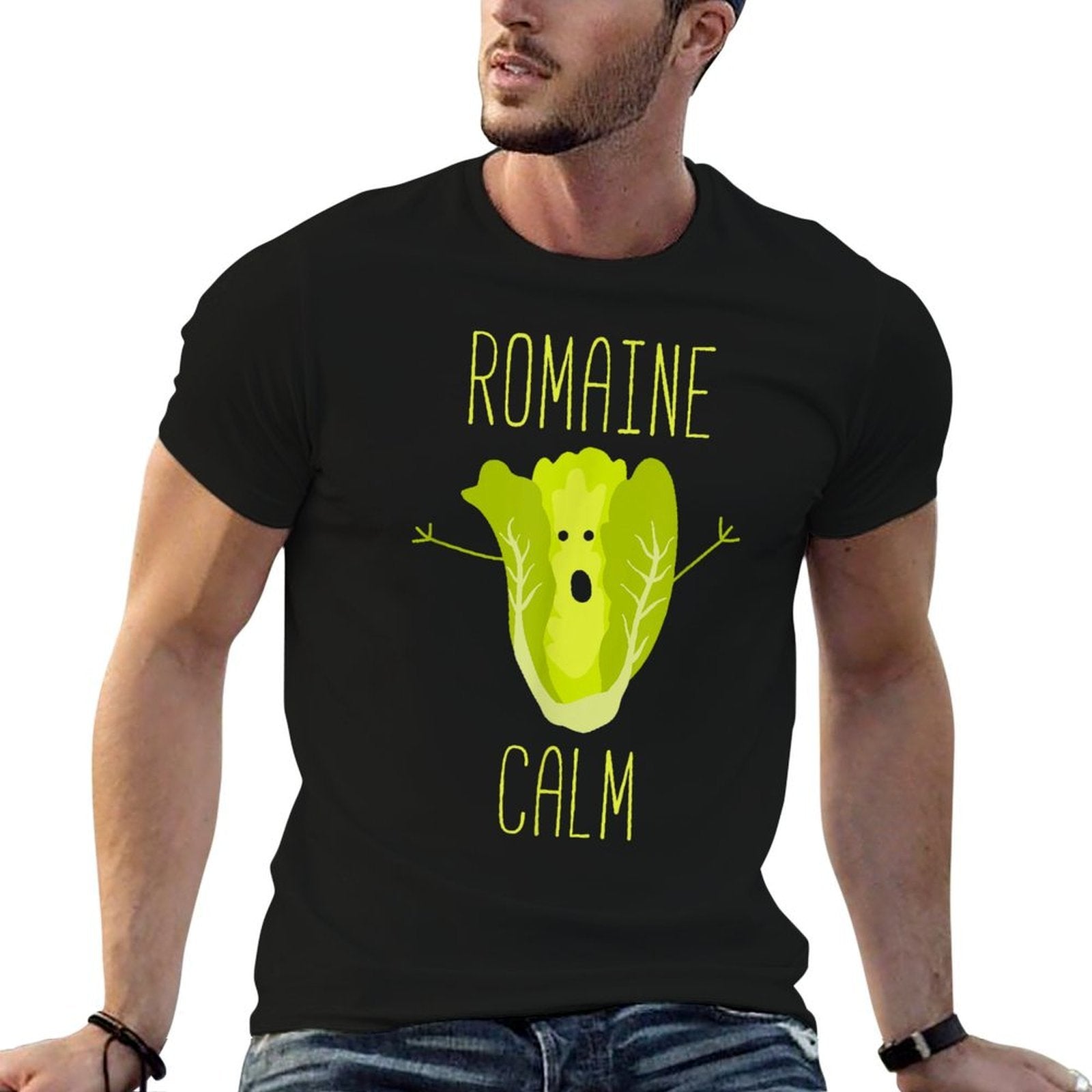 Funny Gardening Pun Romaine Calm Gardener Gift  Slim-fit Cut T-Shirt