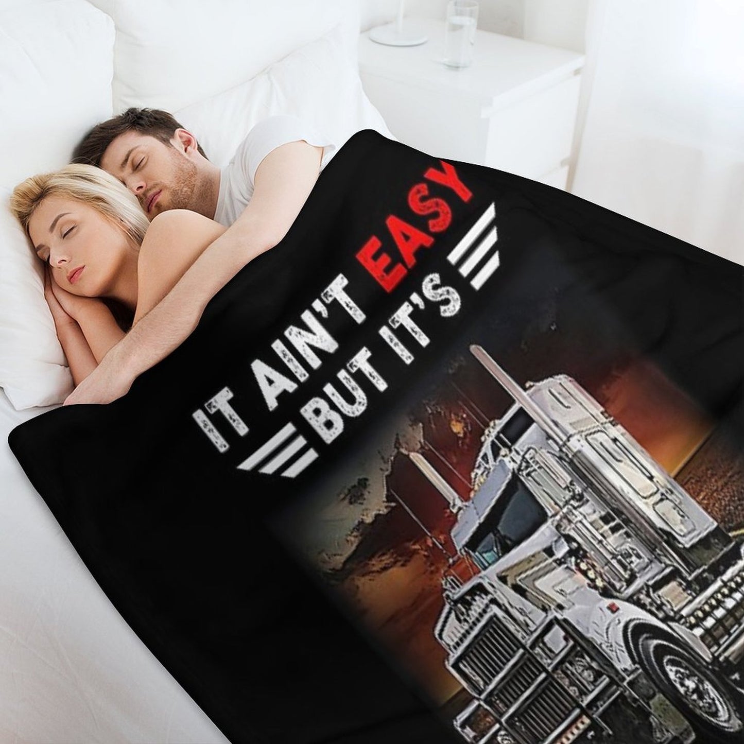 Truck It Ain&Rsquo;T Easy But It&Rsquo;S Fa Kenworth It Gift-ready Throw Blanket