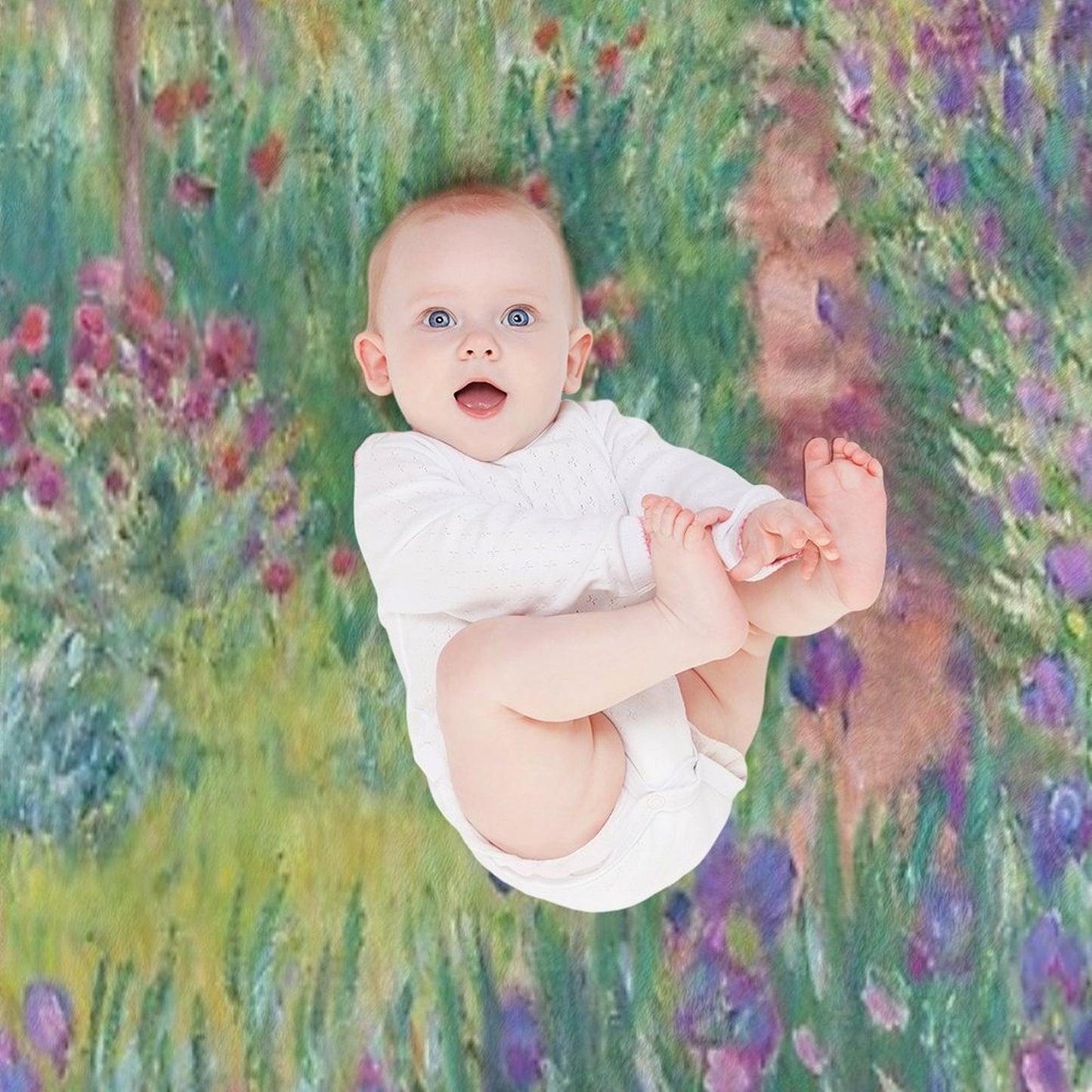 The Artist's Garden at Giverny Eco-conscious Throw Blanket