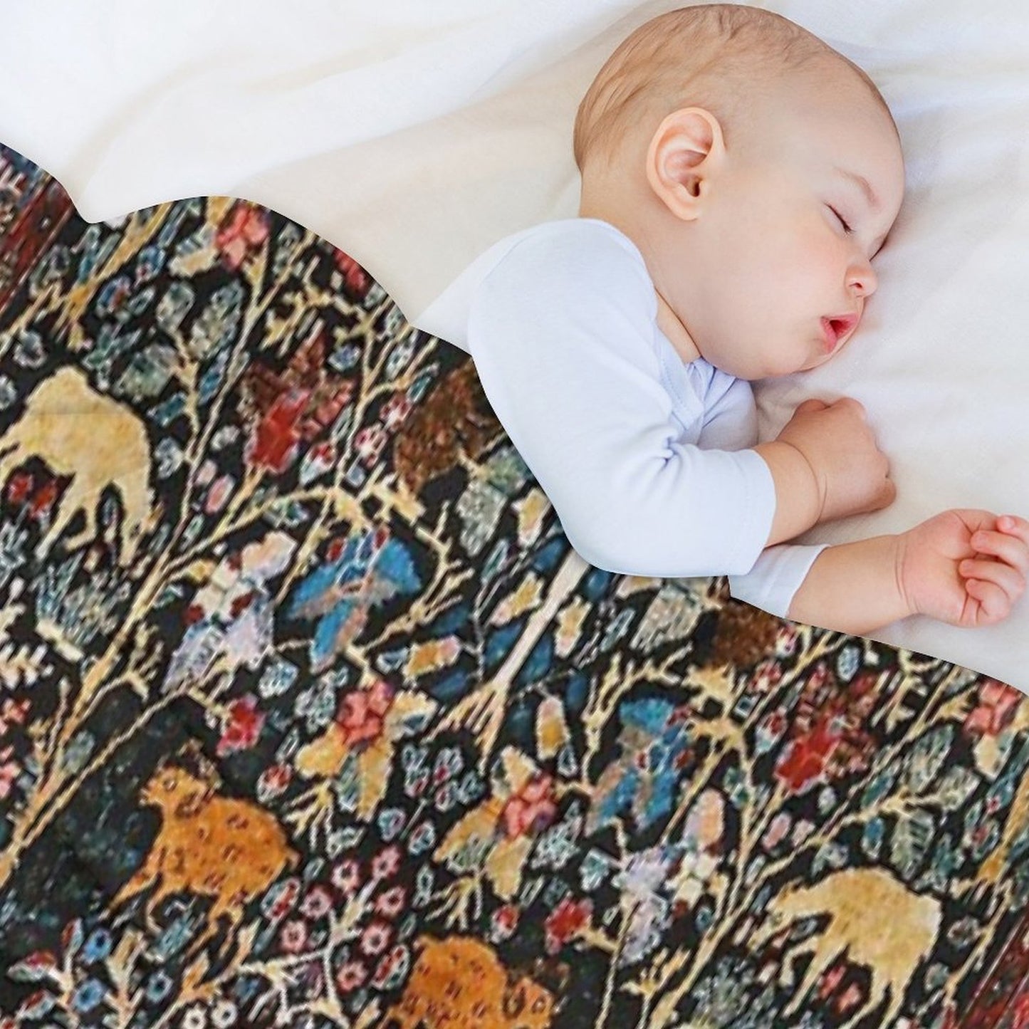 Antique Persian Carpet Print Premium Throw Blanket