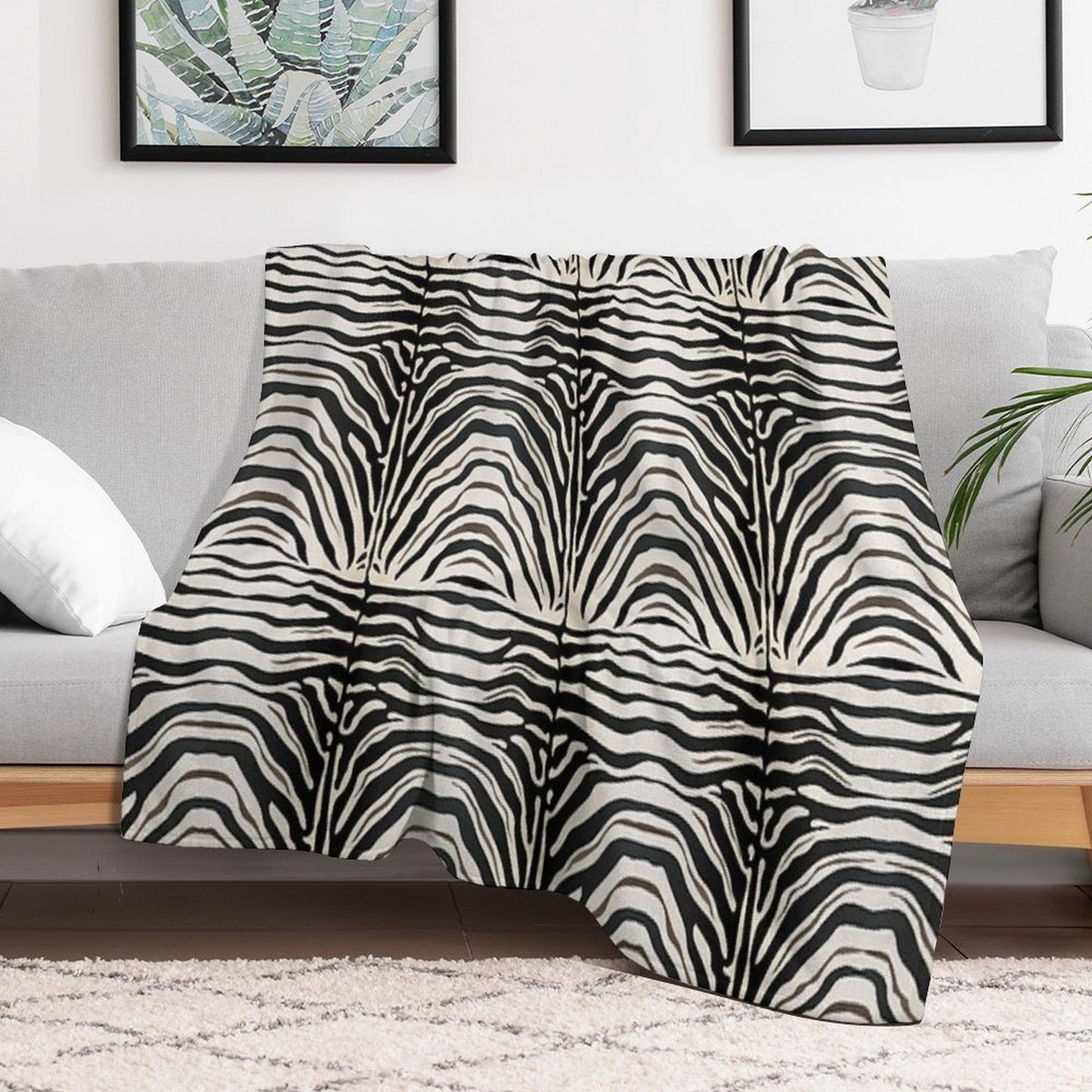 Zebra Print All-season Throw Blanket