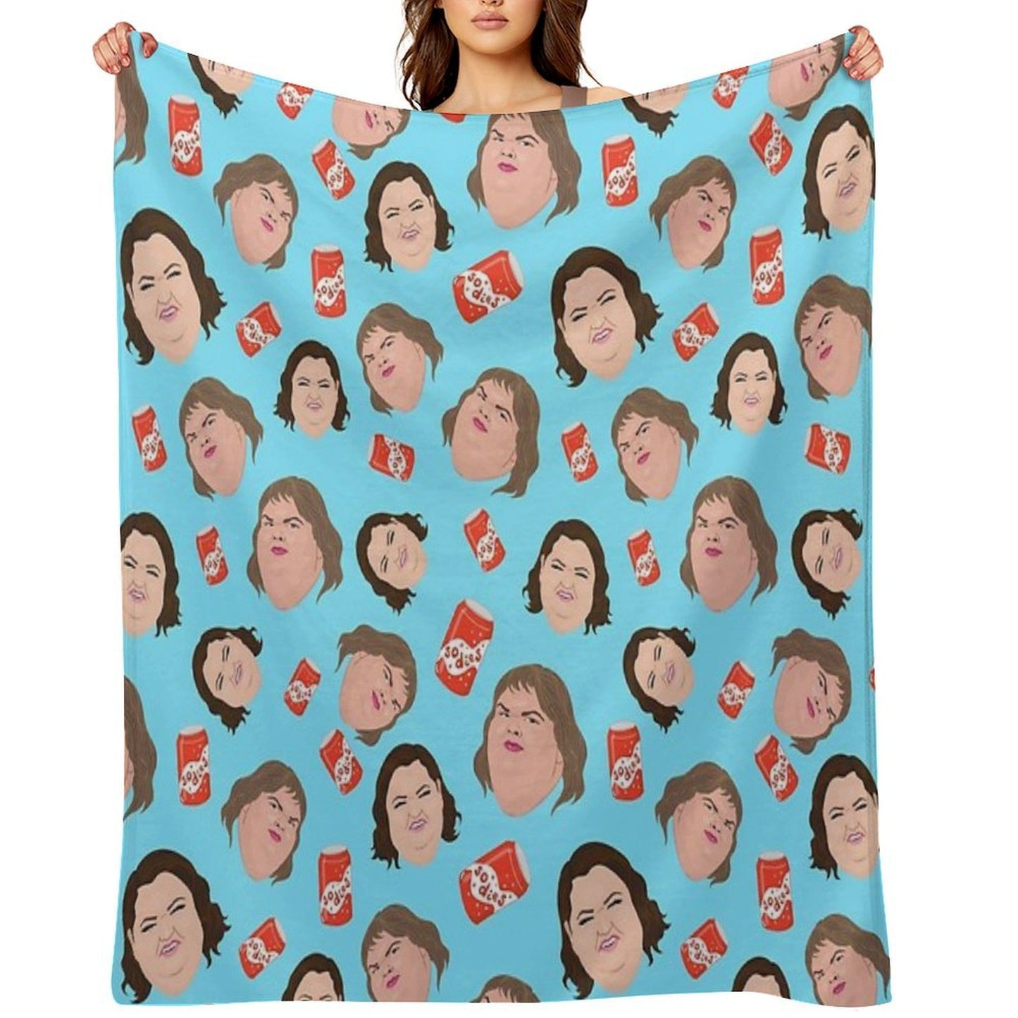 1000lb Sisters - Repeat Print - Sodies - Slaton Sisters - Amy Tammy Quick-dry Throw Blanket