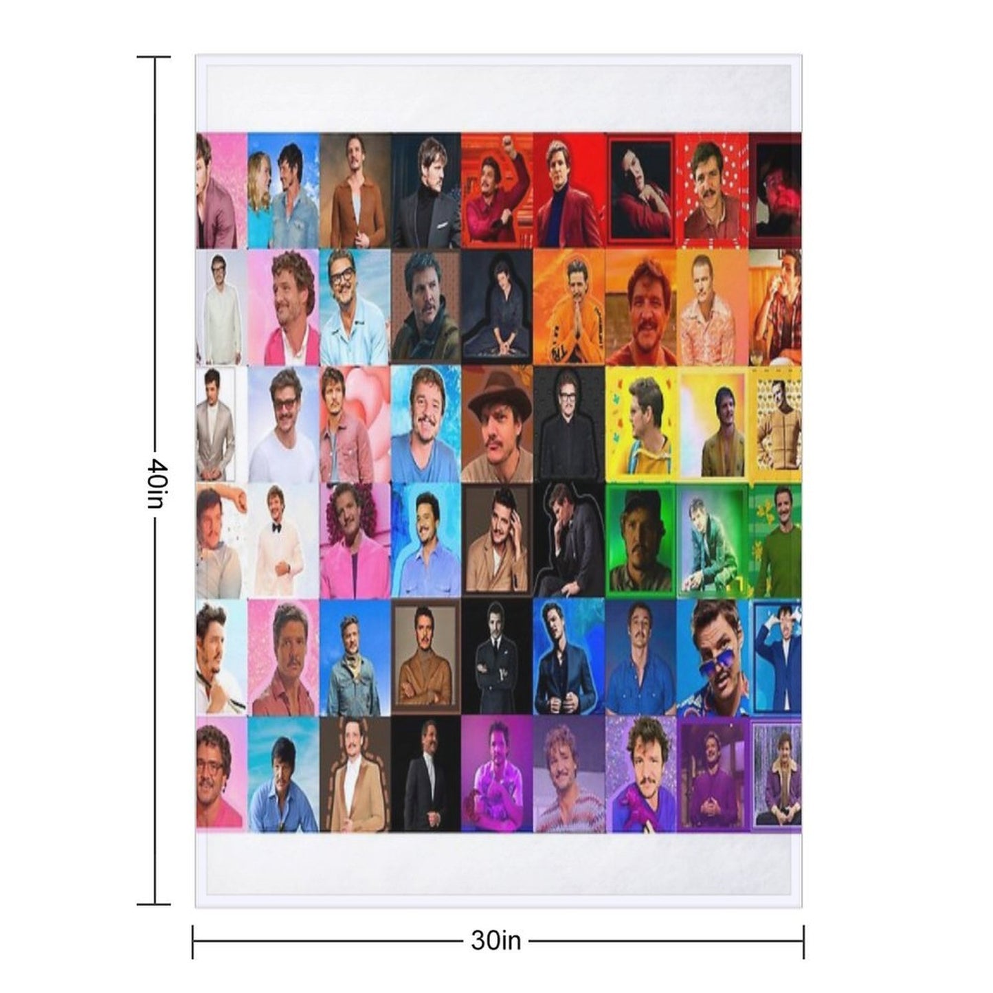 Pedro Pascal As The Progress Pride Flag Comfort Throw Blanket