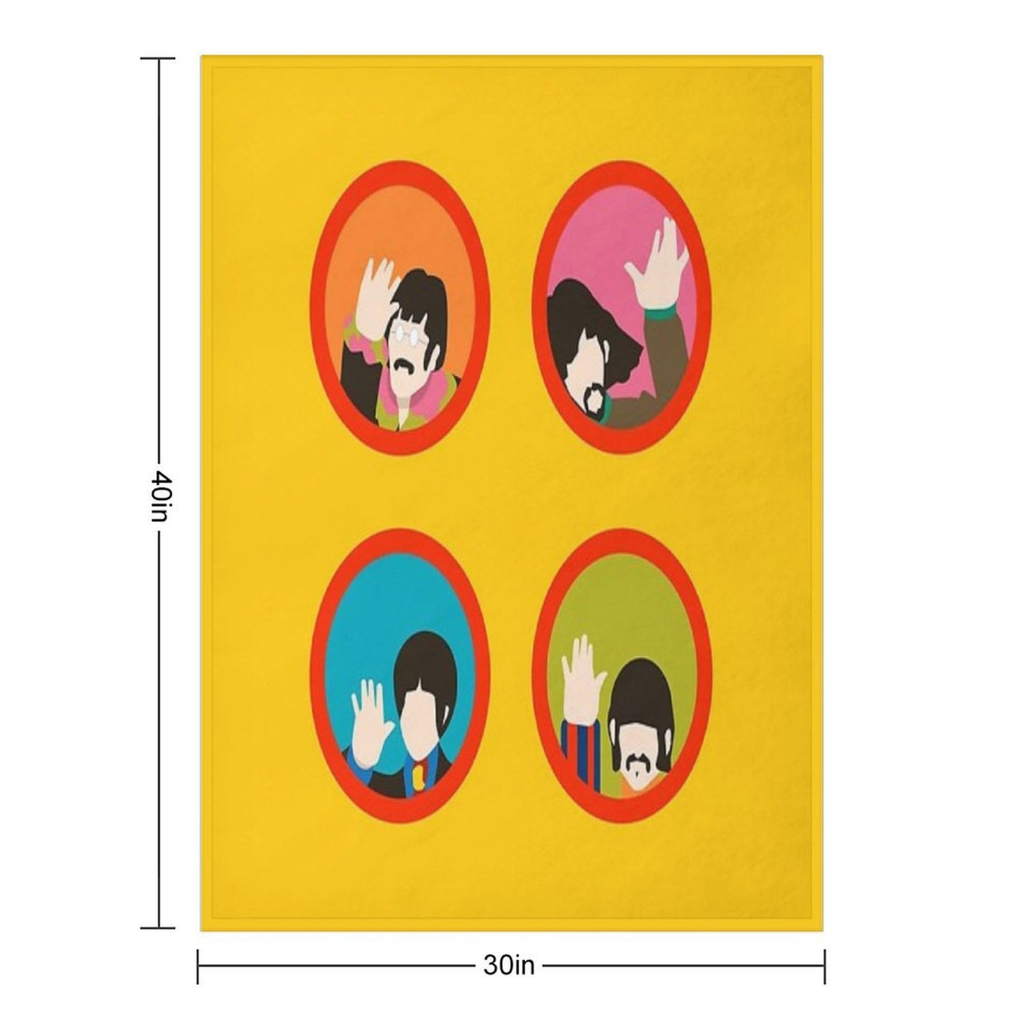 Yellow Submarine Minimal Quick-dry Throw Blanket