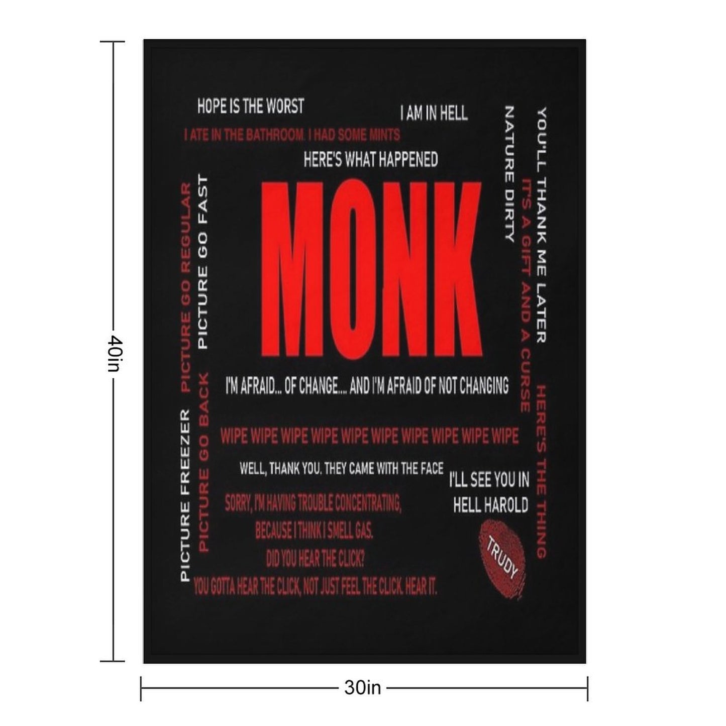 Monk Quotes Easy Care Throw Blanket