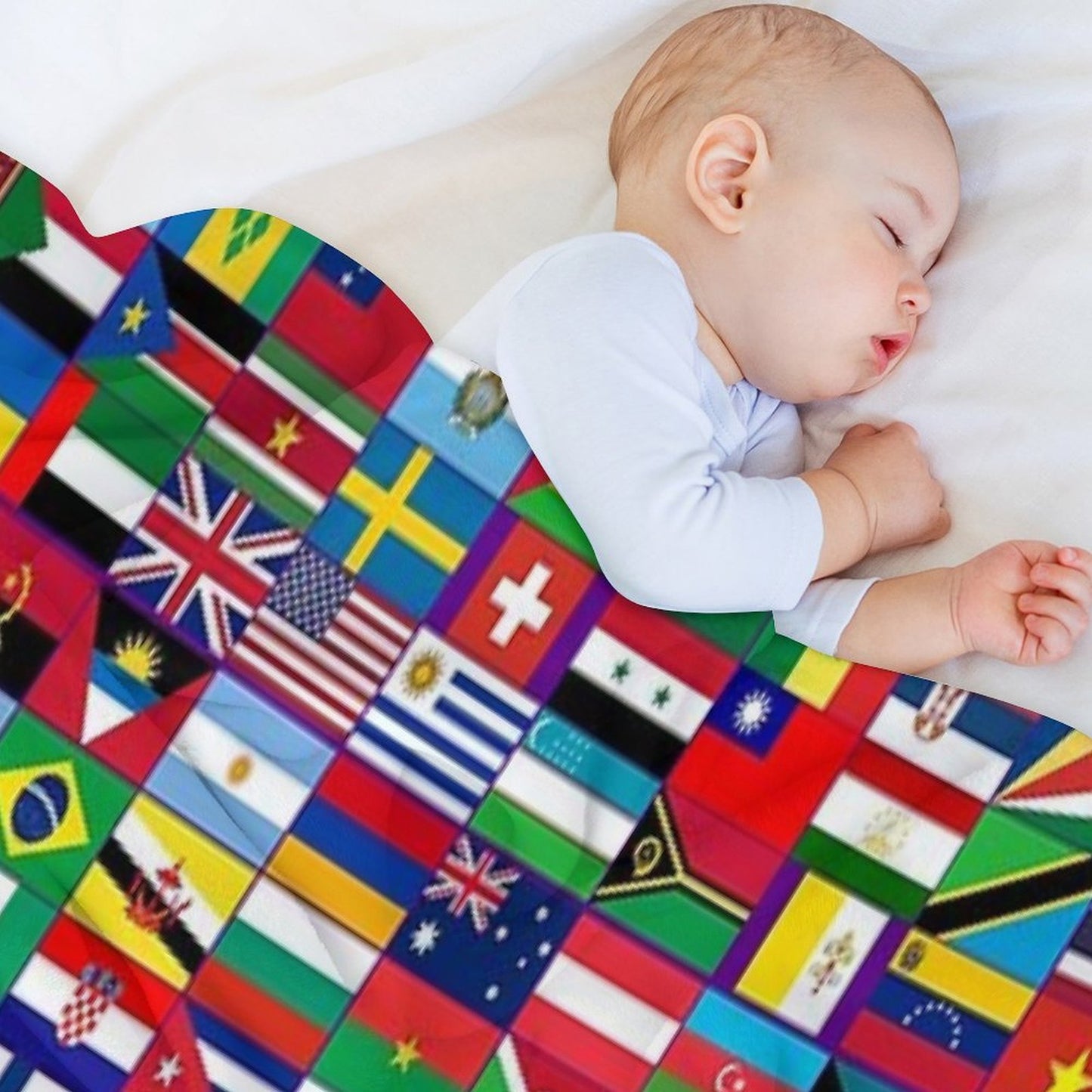 World Flags Durable Throw Blanket