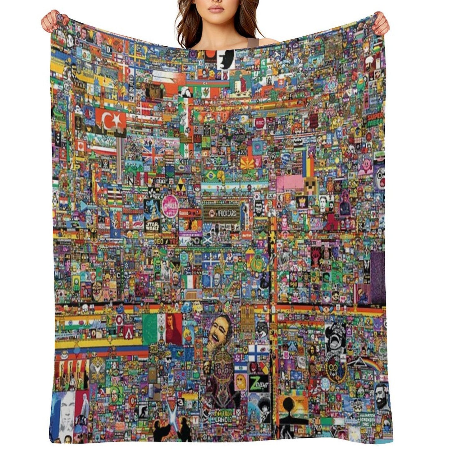 RPlace 2022 - Poster Versatility Throw Blanket