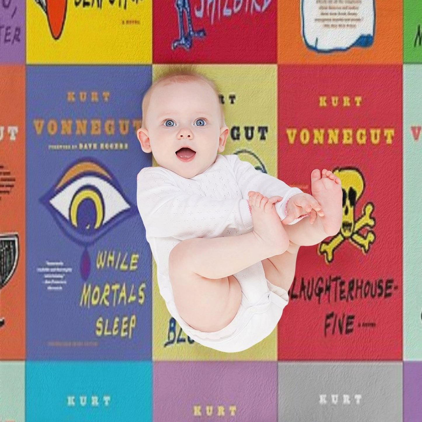 The Works of Kurt Vonnegut Travel-friendly Throw Blanket