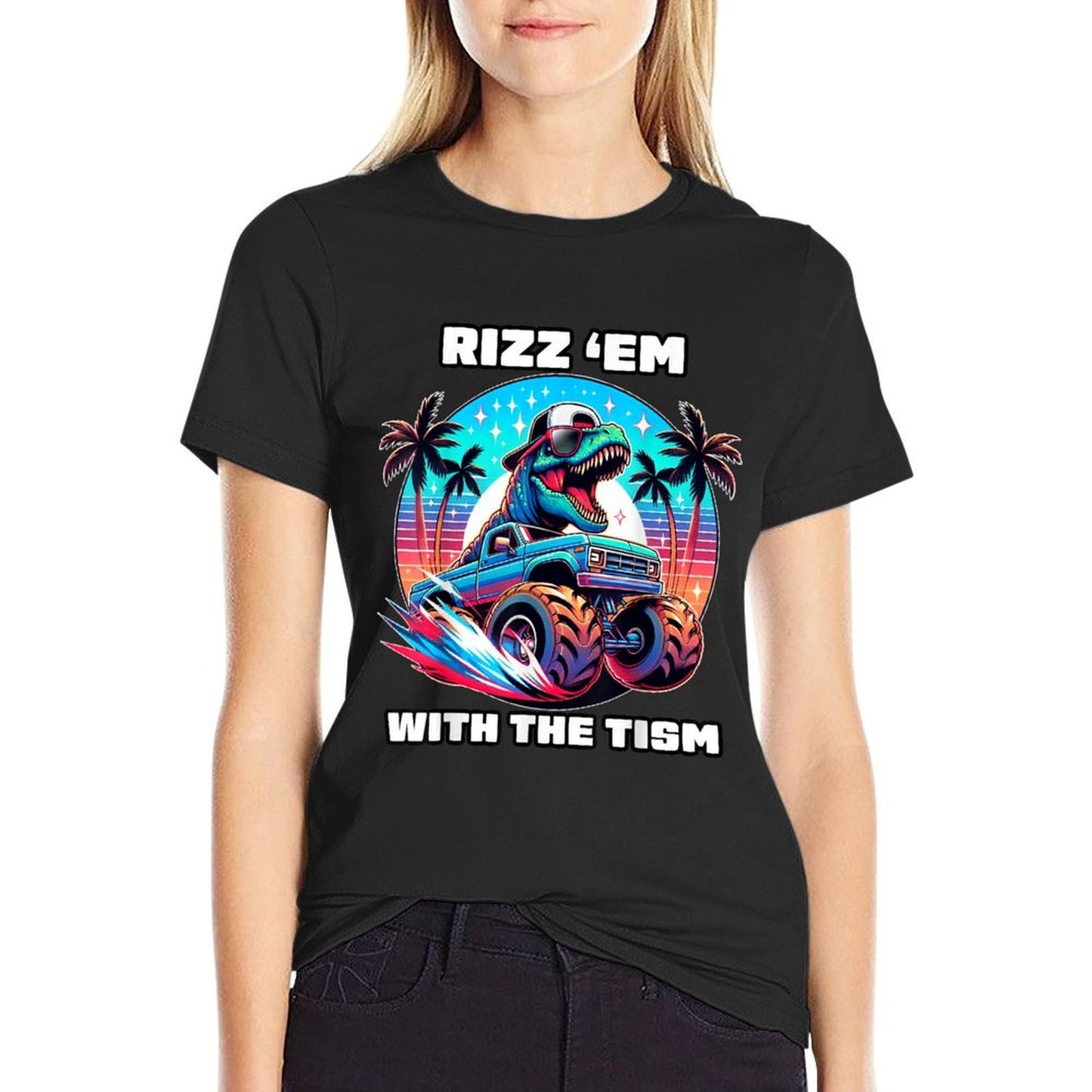 Rizz Em With The Tism Autism Awareness Funny Meme Boys Girls Moisture-wicking T-Shirt