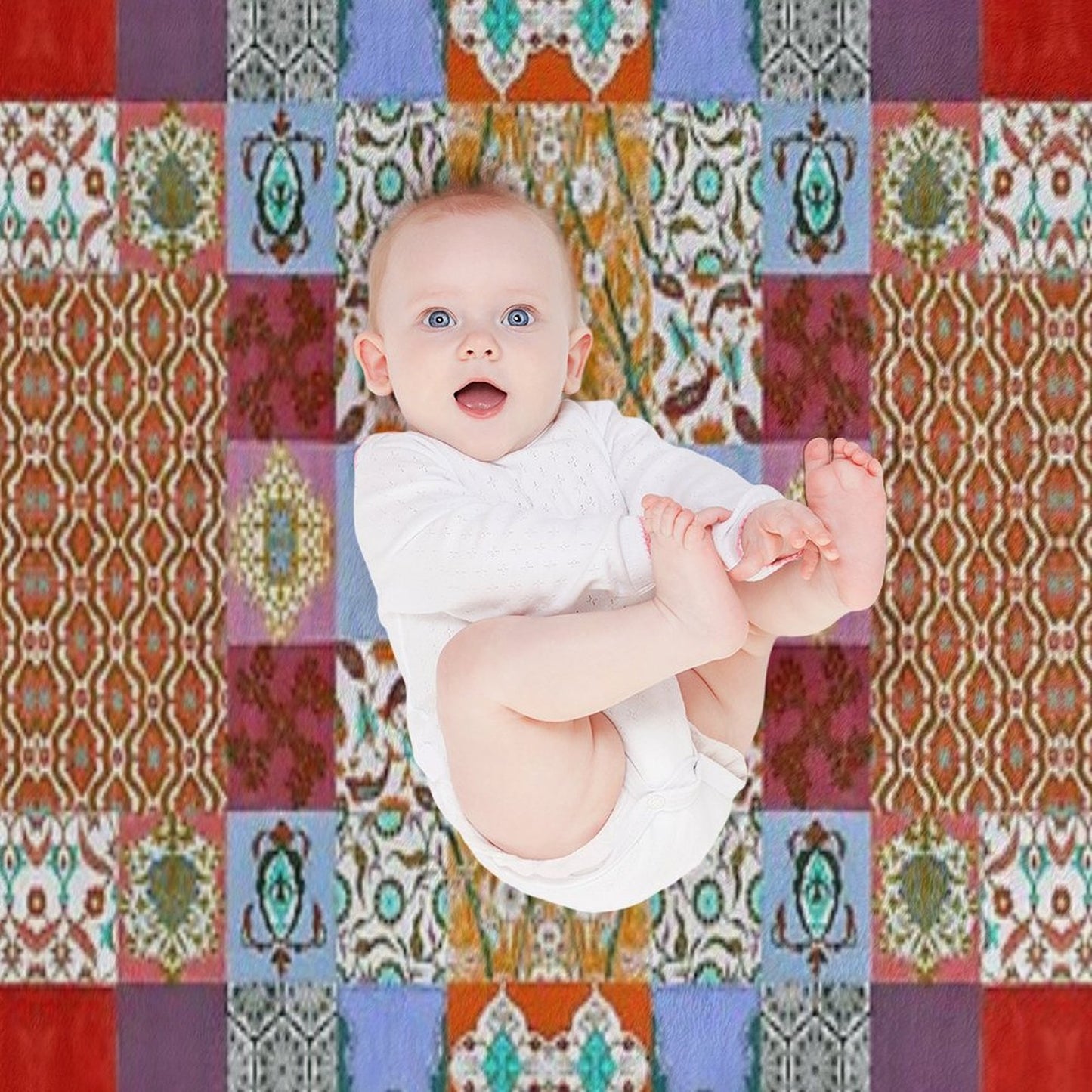 Geometric Abstract Pattern II Eco-conscious Throw Blanket