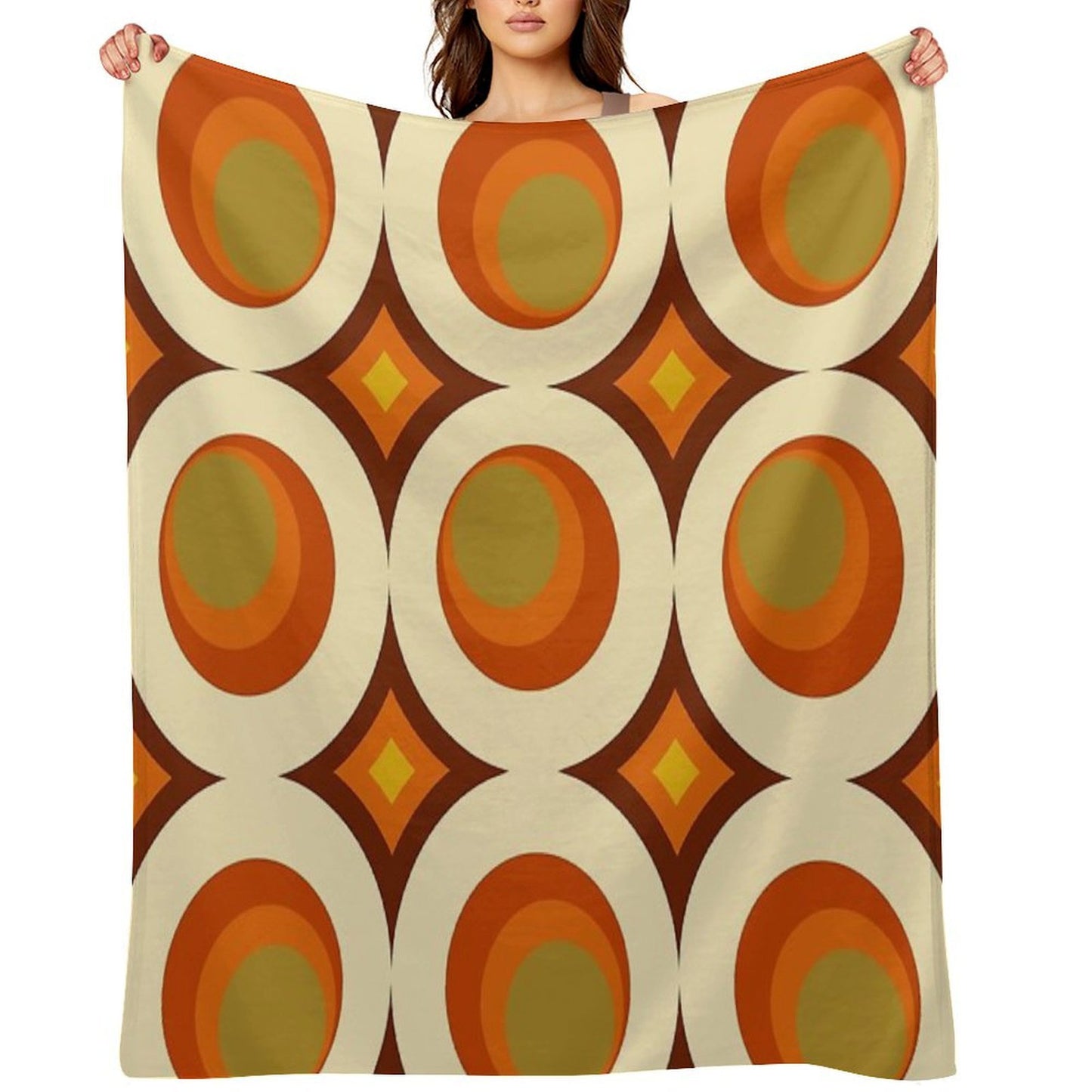 Mid-Century Modern 70s Plush Throw Blanket