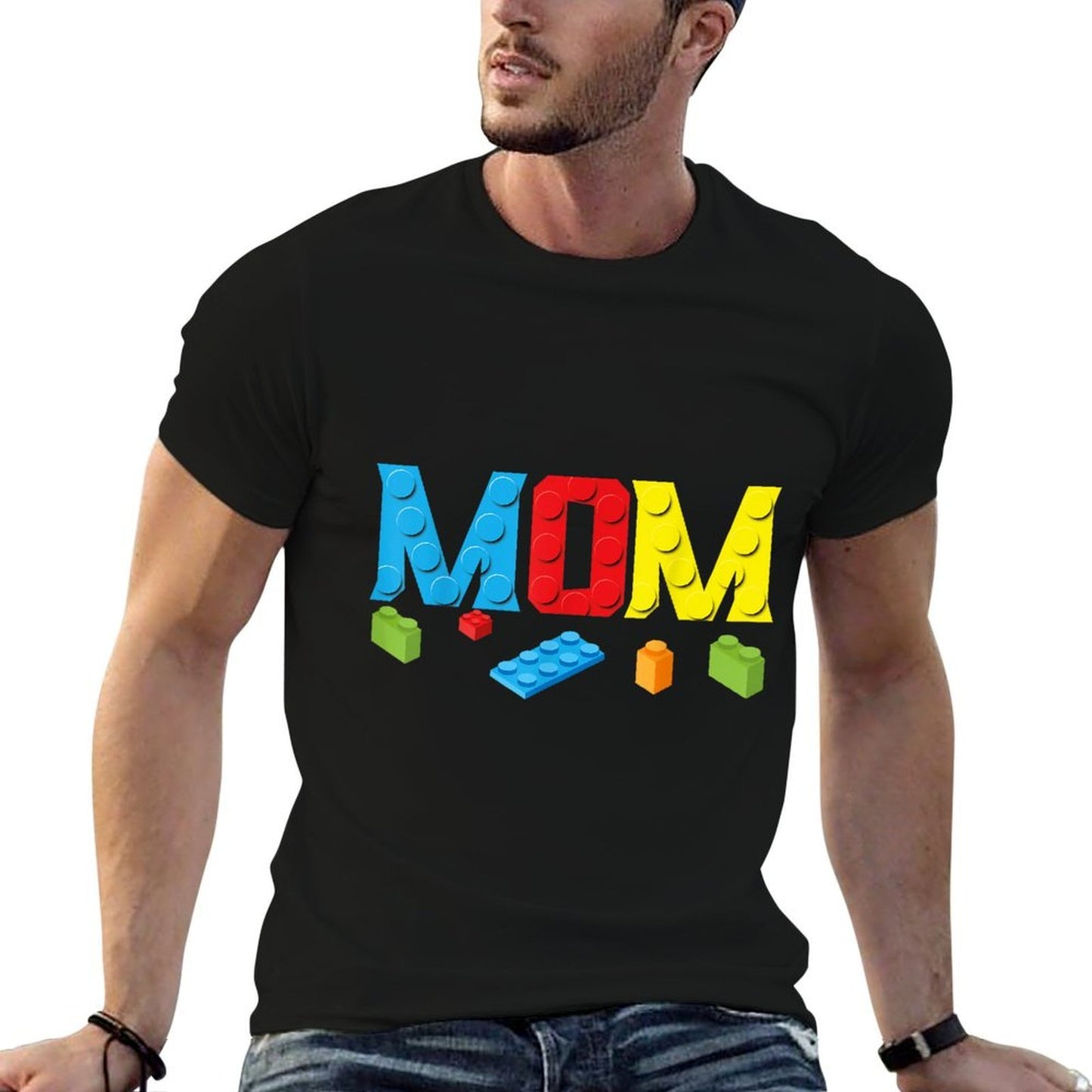 Mom Master Builder Building Bricks Blocks Family Set Parents Affordable Price T-Shirt